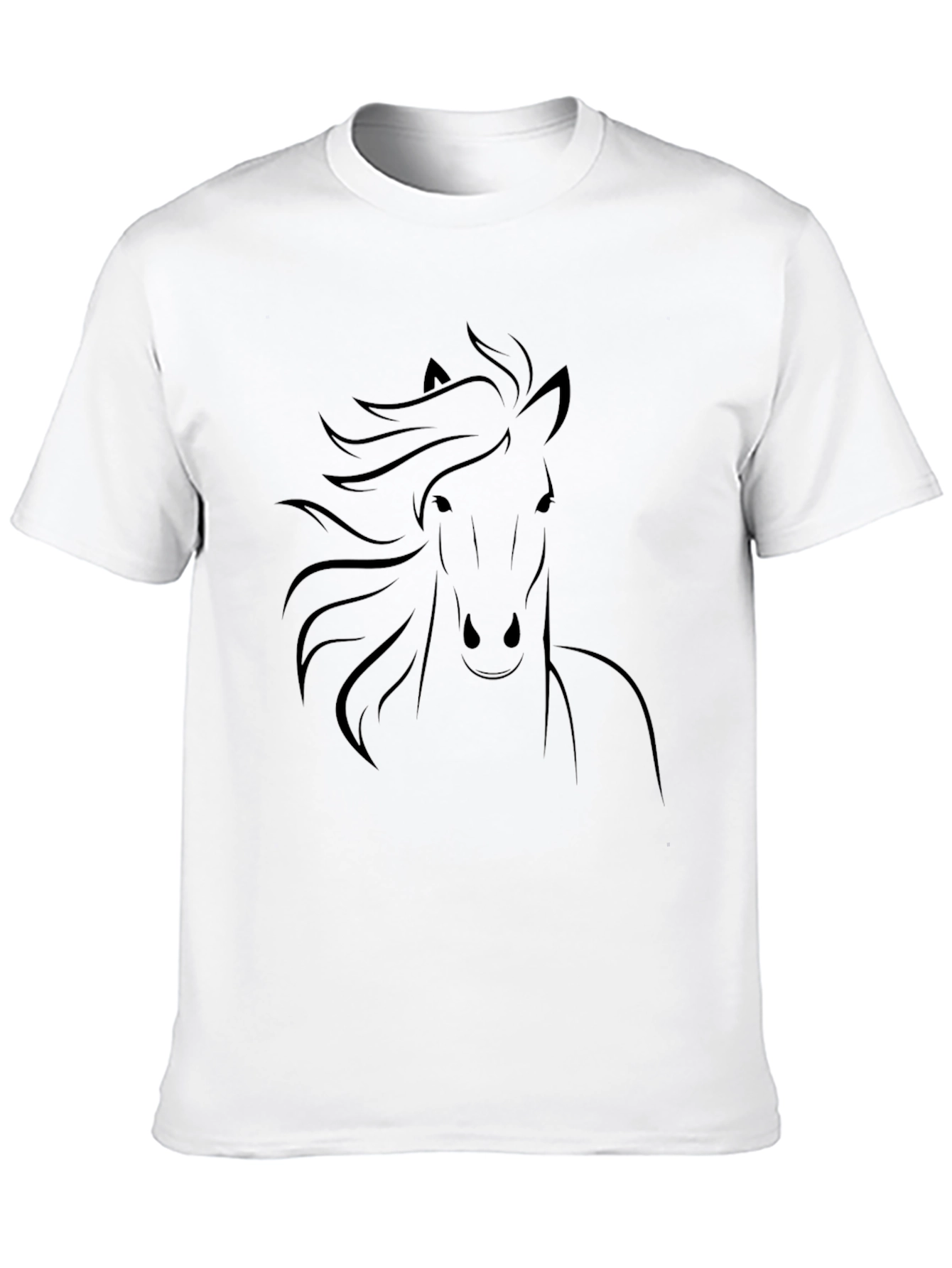Black Horse Graphic Tee - Stylish Mens T-Shirt