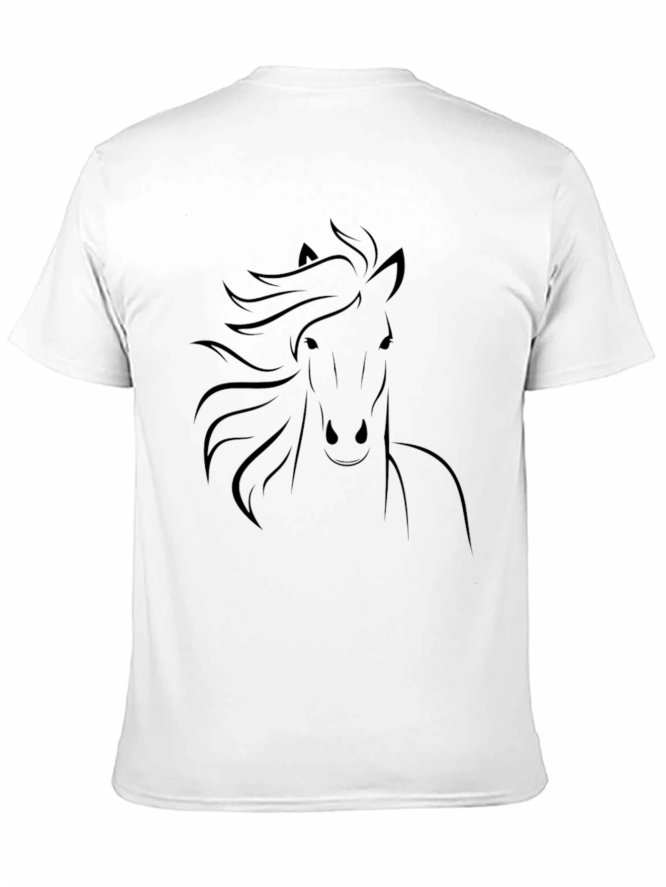 Black Horse Graphic Tee - Stylish Mens T-Shirt