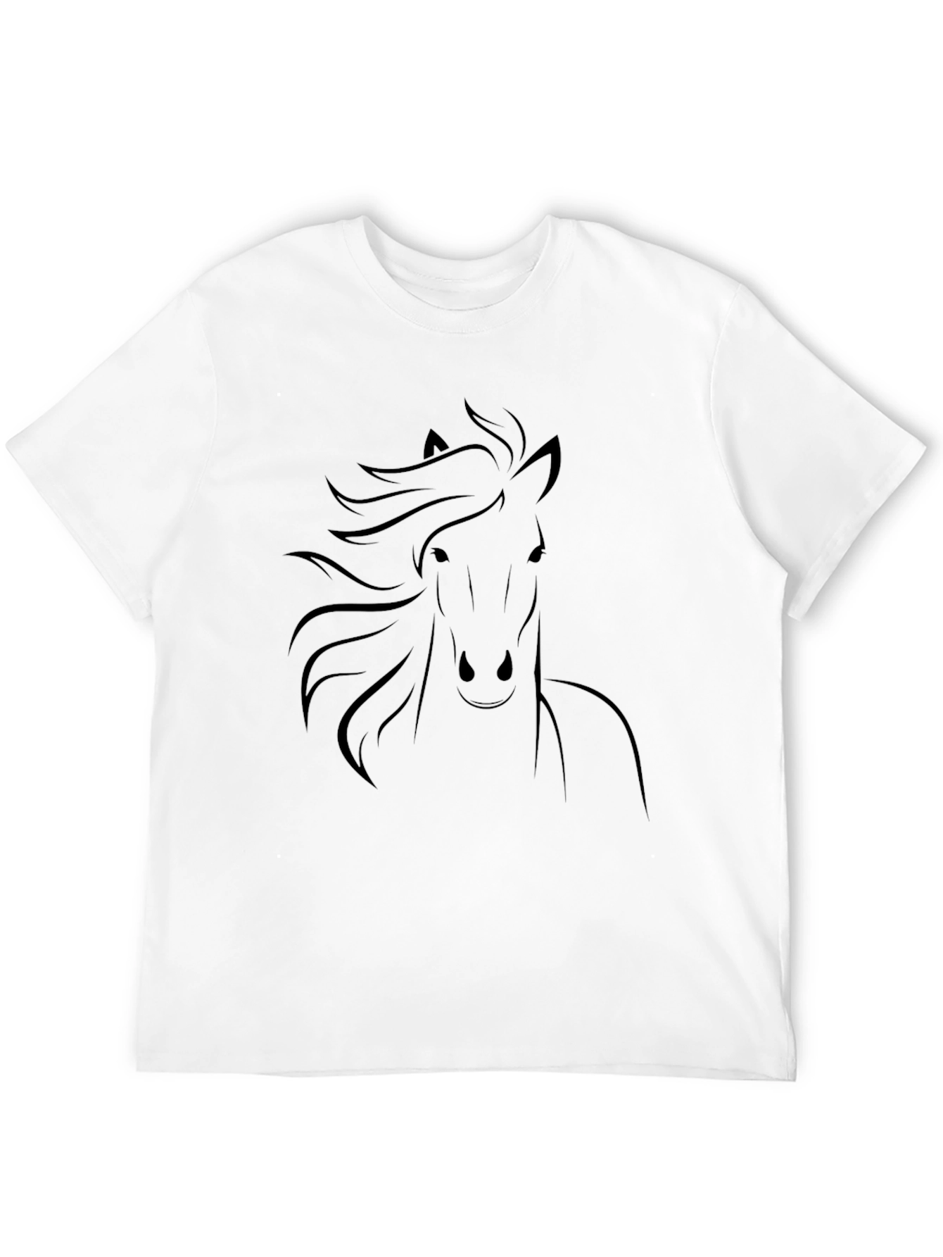 Black Horse Graphic Tee - Stylish Mens T-Shirt