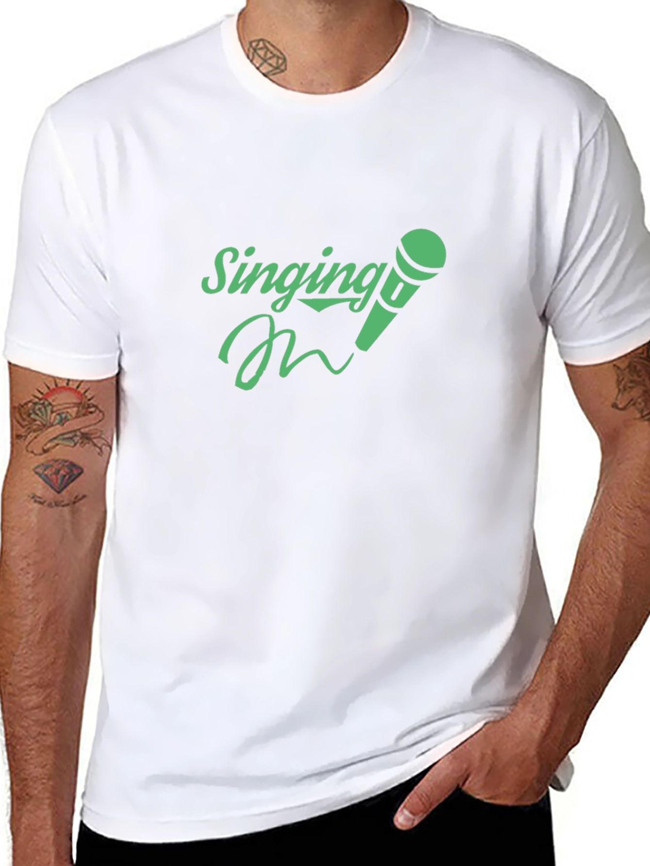 Singing Microphone Graphic T-Shirt