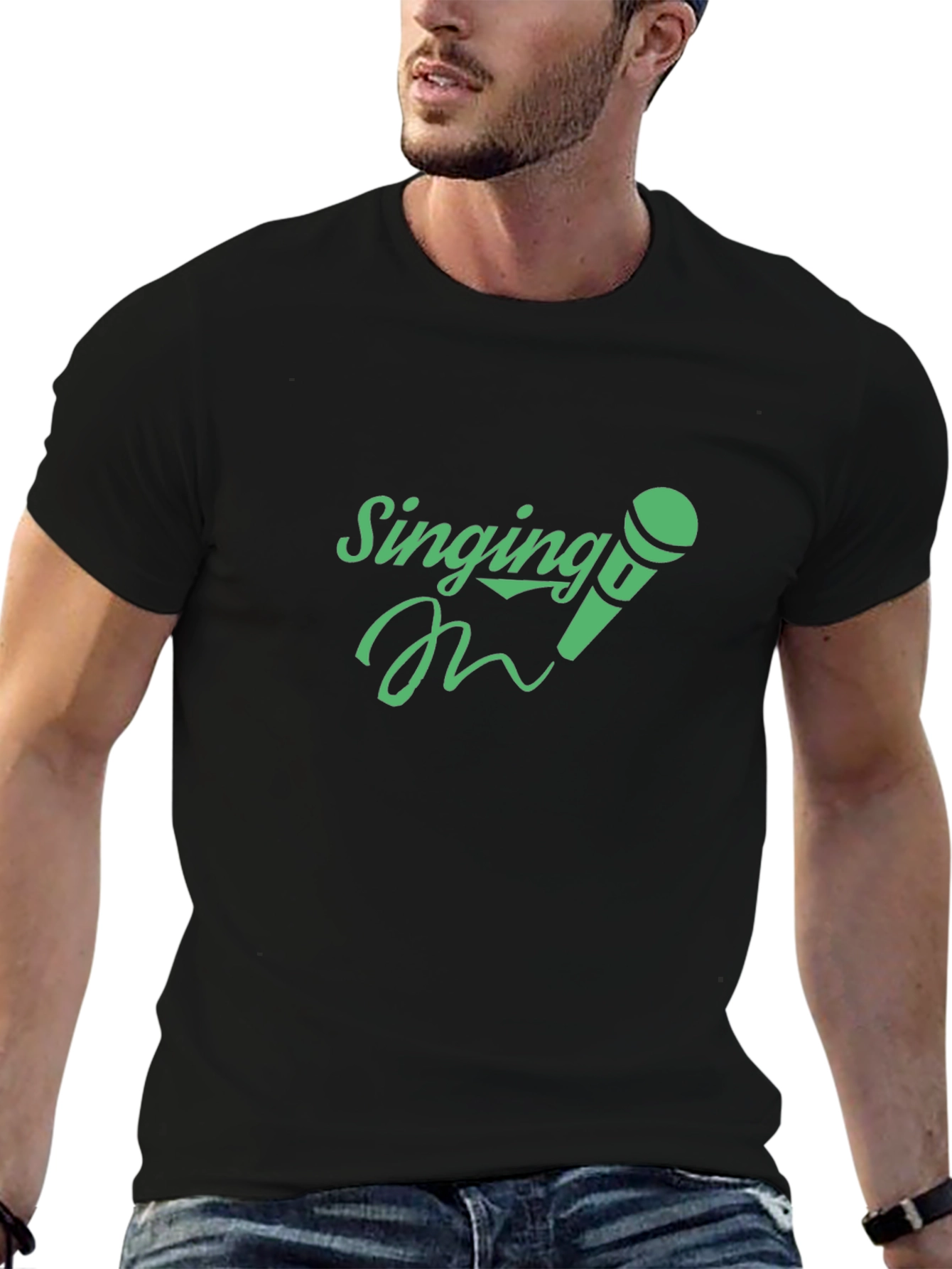 Singing Microphone Graphic T-Shirt