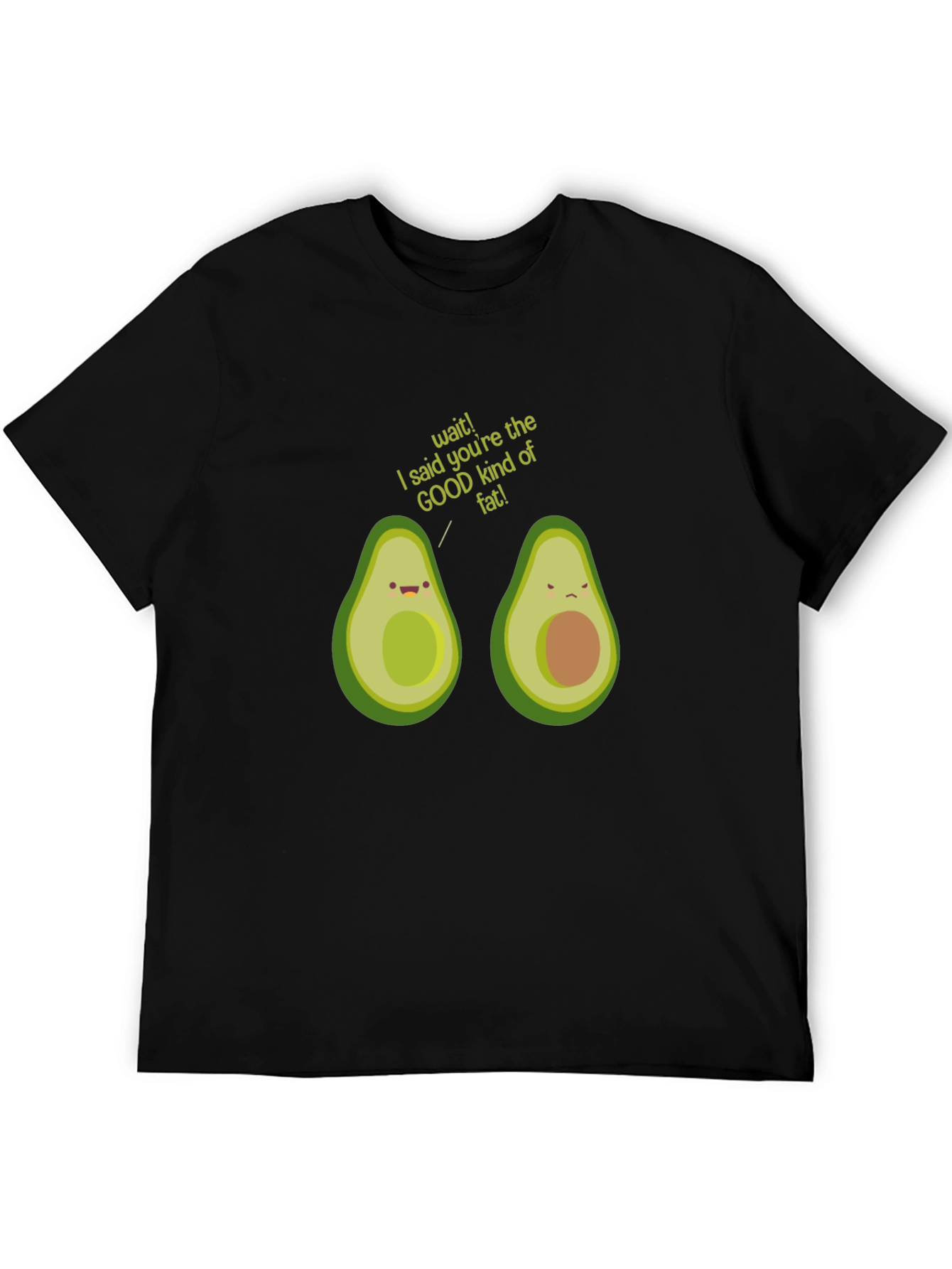 Avocado Good Fat Humor Graphic T-Shirt
