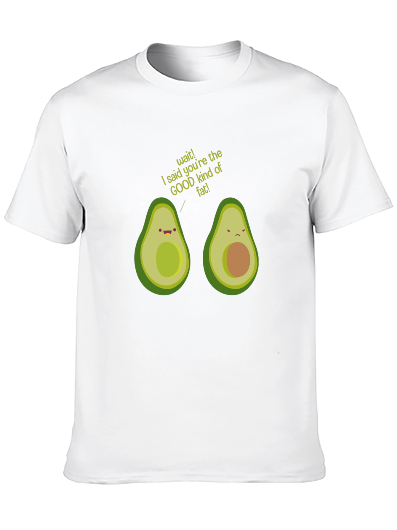 Avocado Good Fat Humor Graphic T-Shirt