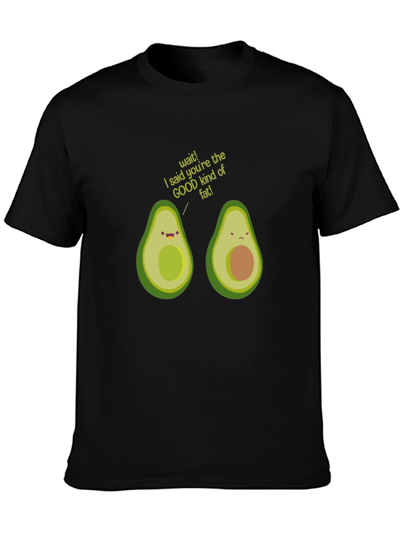 Avocado Good Fat Humor Graphic T-Shirt