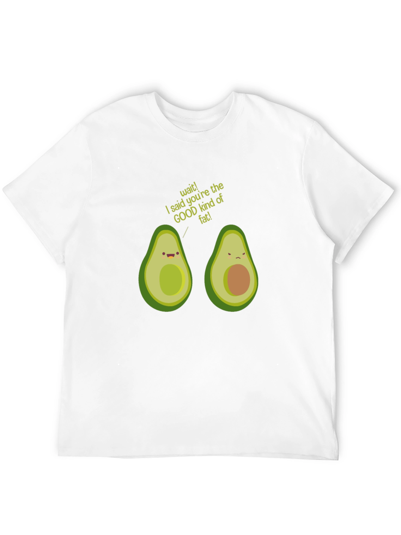 Avocado Good Fat Humor Graphic T-Shirt