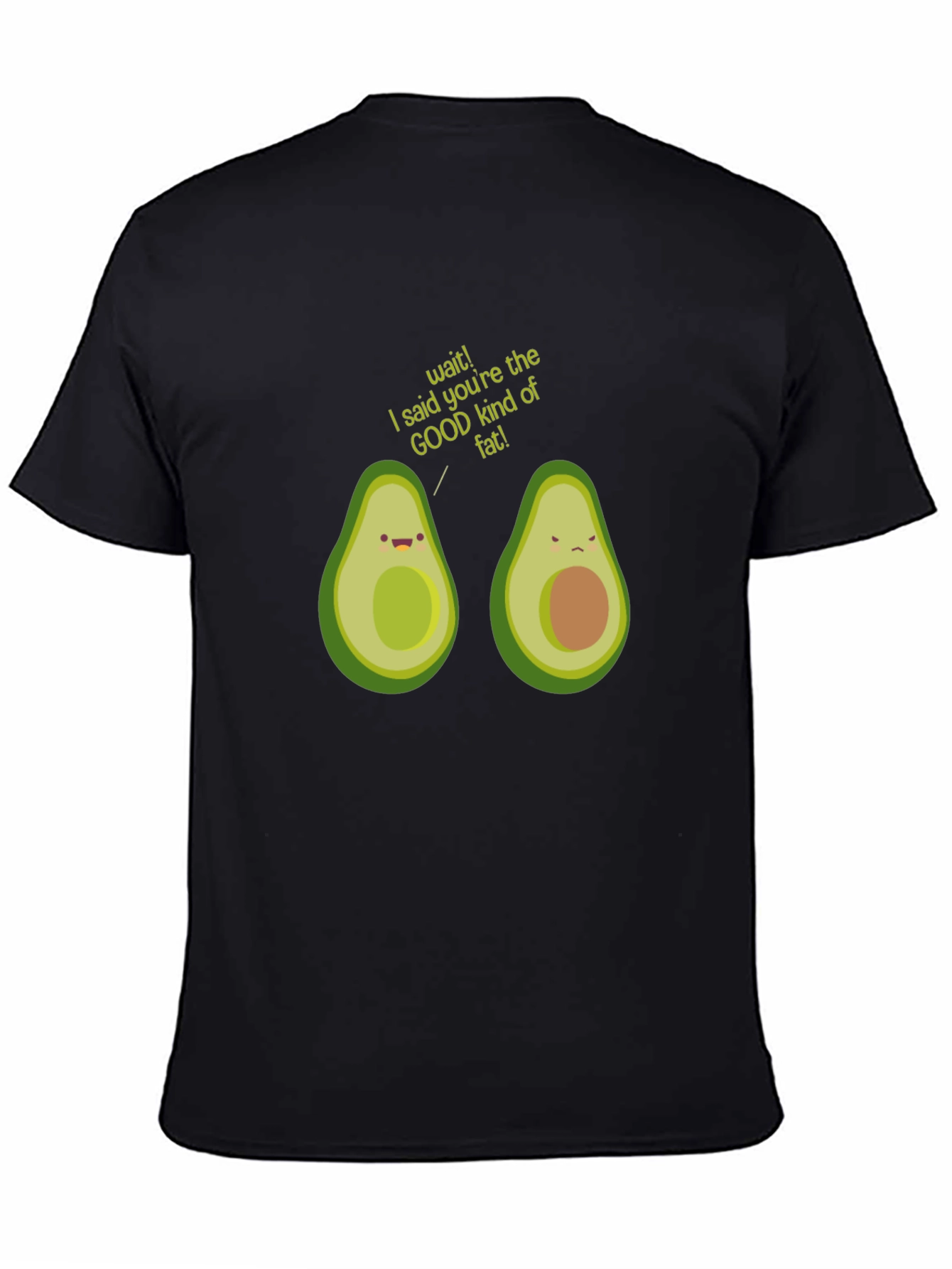 Avocado Good Fat Humor Graphic T-Shirt