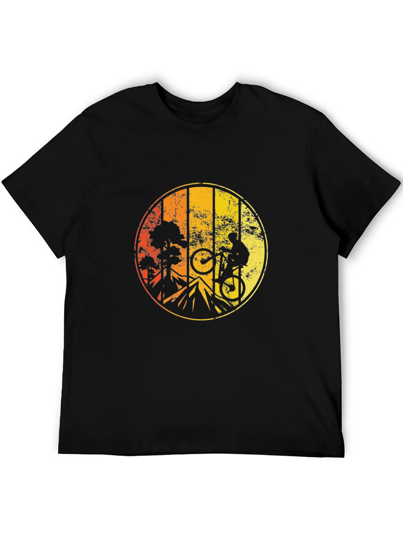 Mountain Biking Sunset Graphic Tee