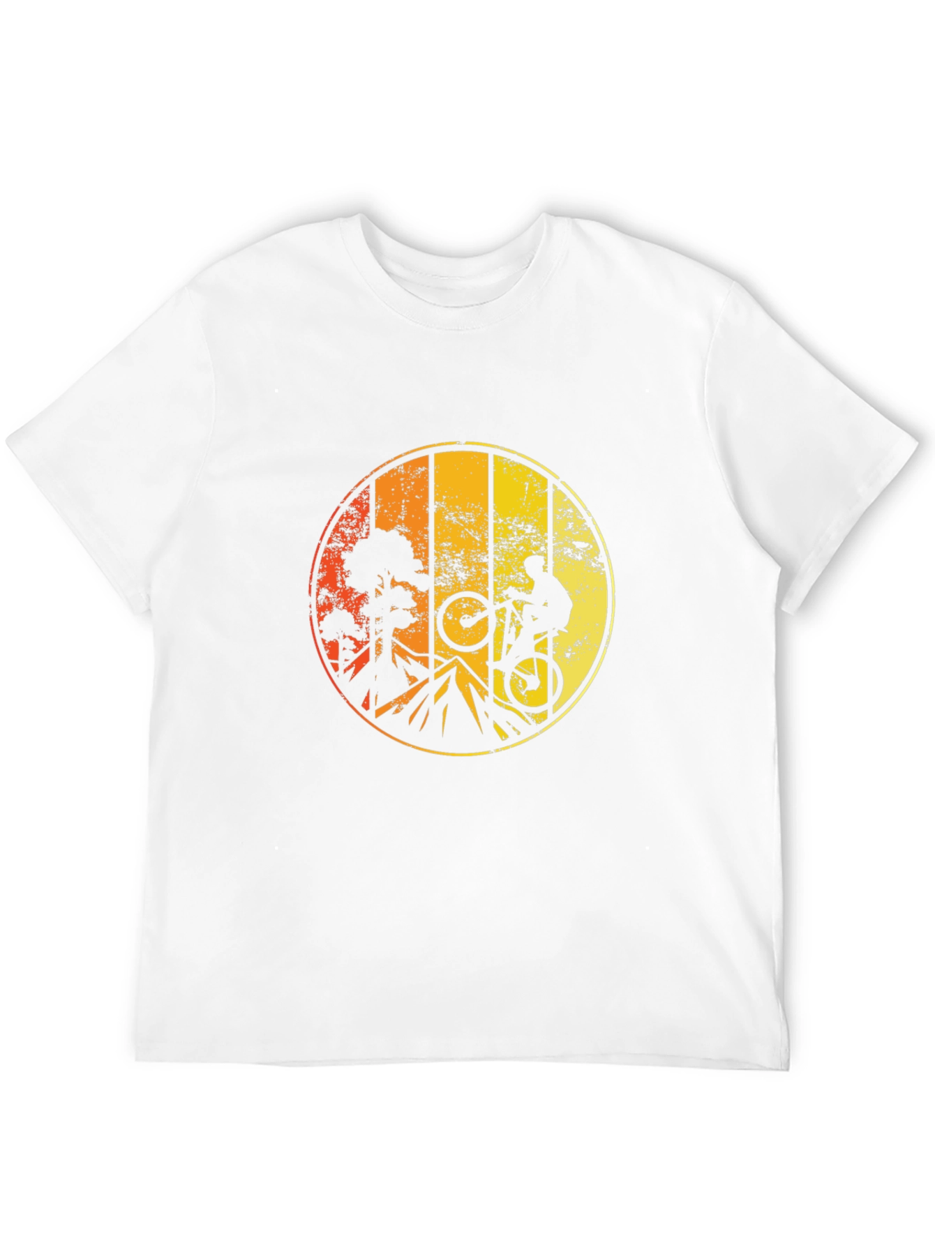 Mountain Biking Sunset Graphic Tee