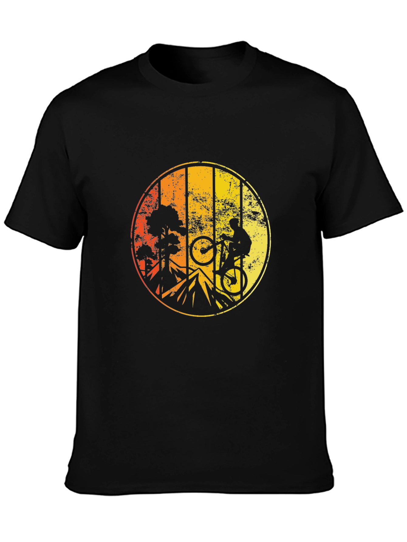Mountain Biking Sunset Graphic Tee