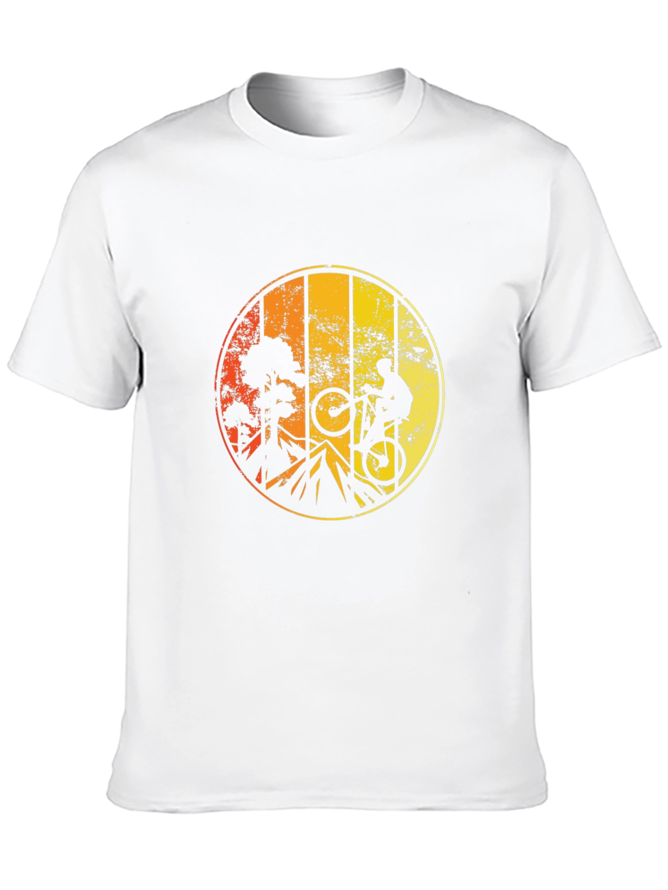 Mountain Biking Sunset Graphic Tee