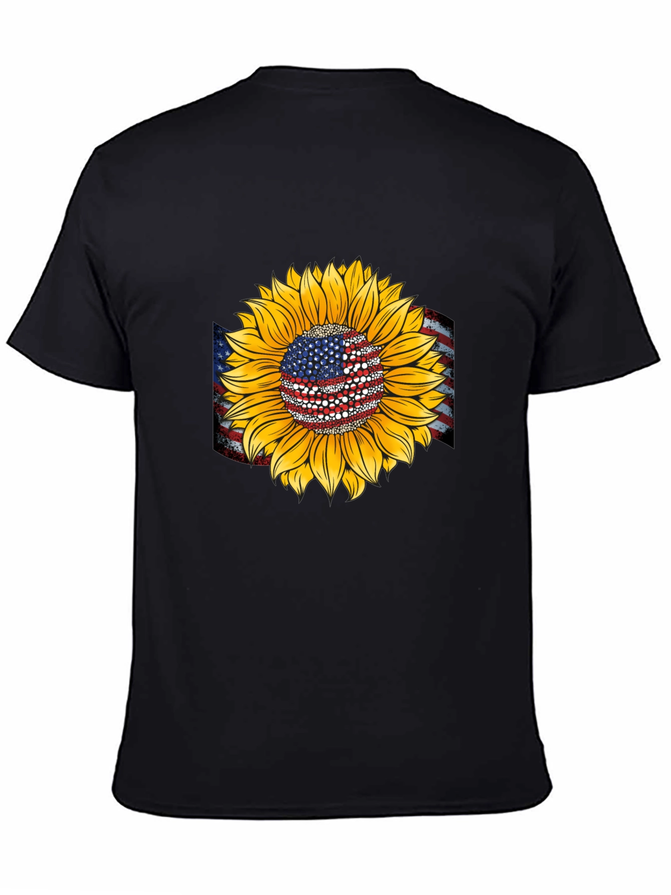 American Flag Sunflower Graphic Tee