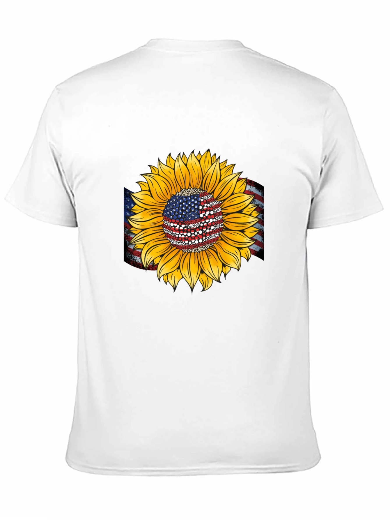 American Flag Sunflower Graphic Tee