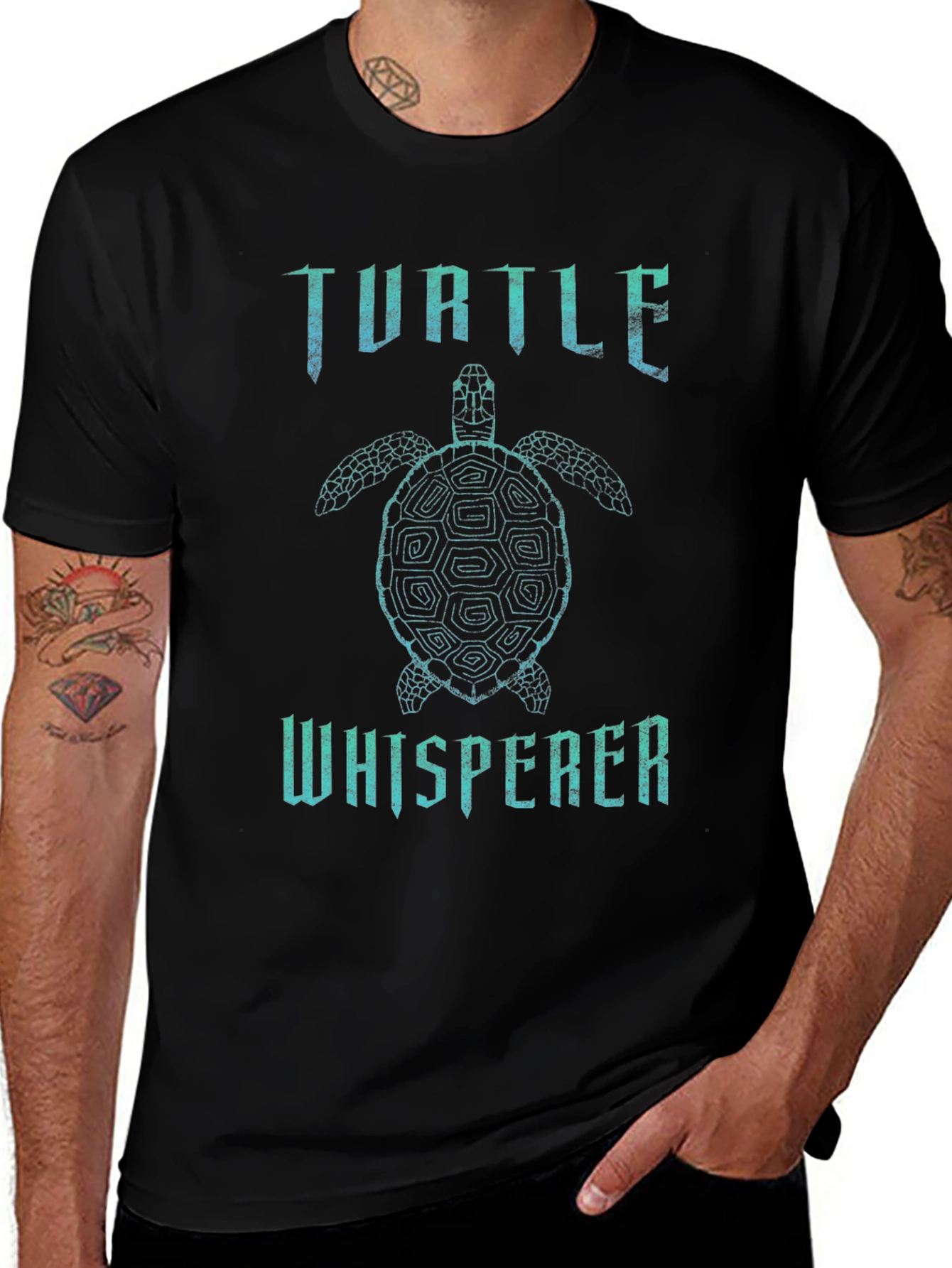 Turtle Whisperer Black T-Shirt