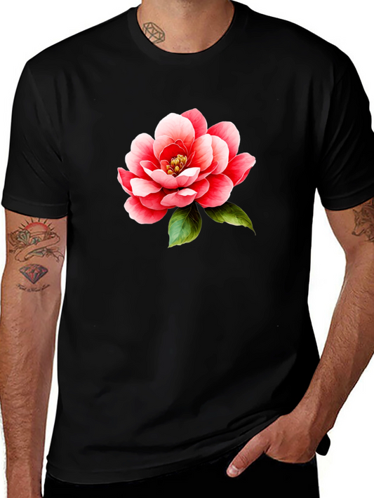 Floral Print T-Shirt - Bold Flower Design