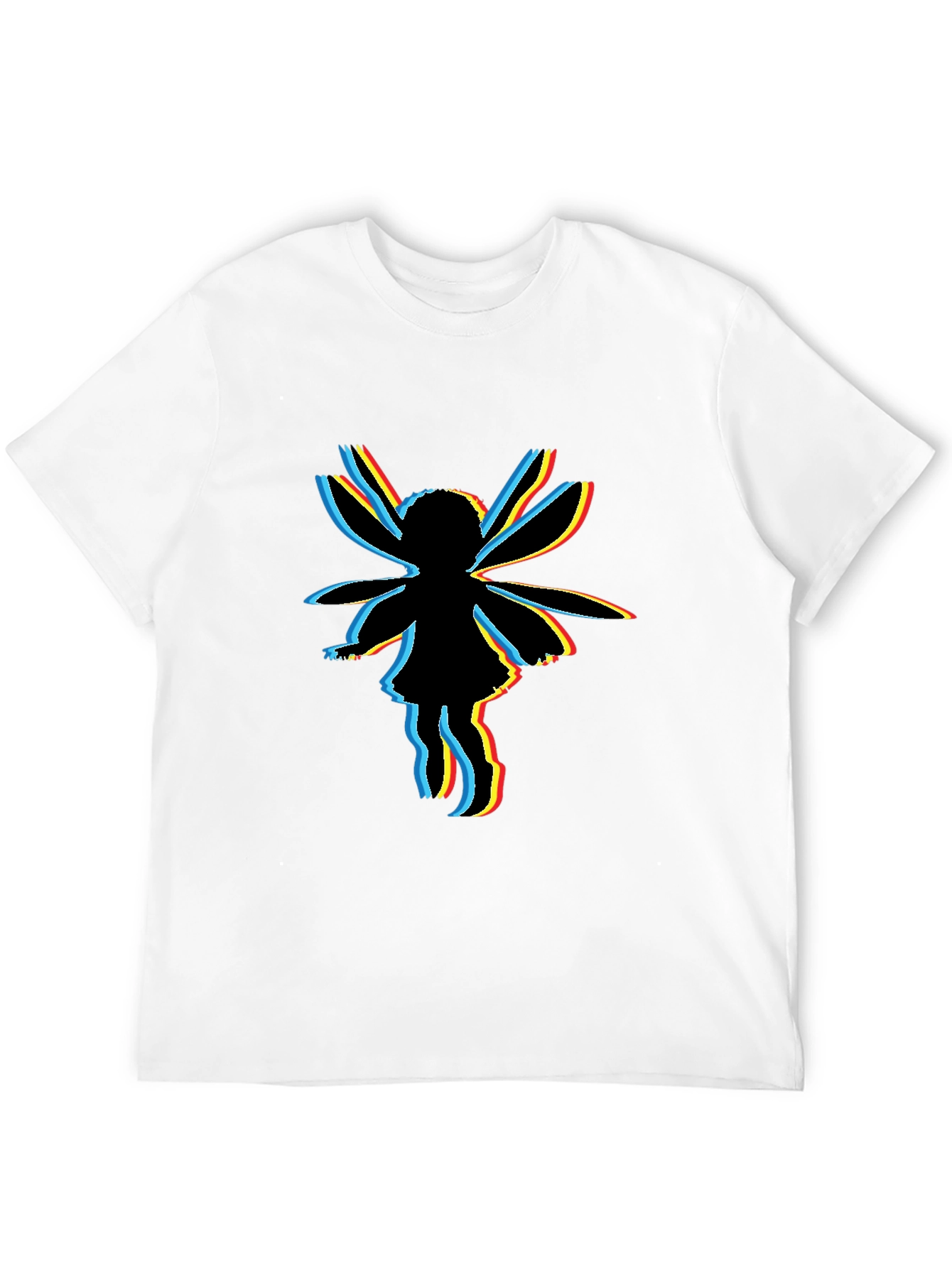 Glitch Fairy Graphic Tee - Unique Black T-Shirt