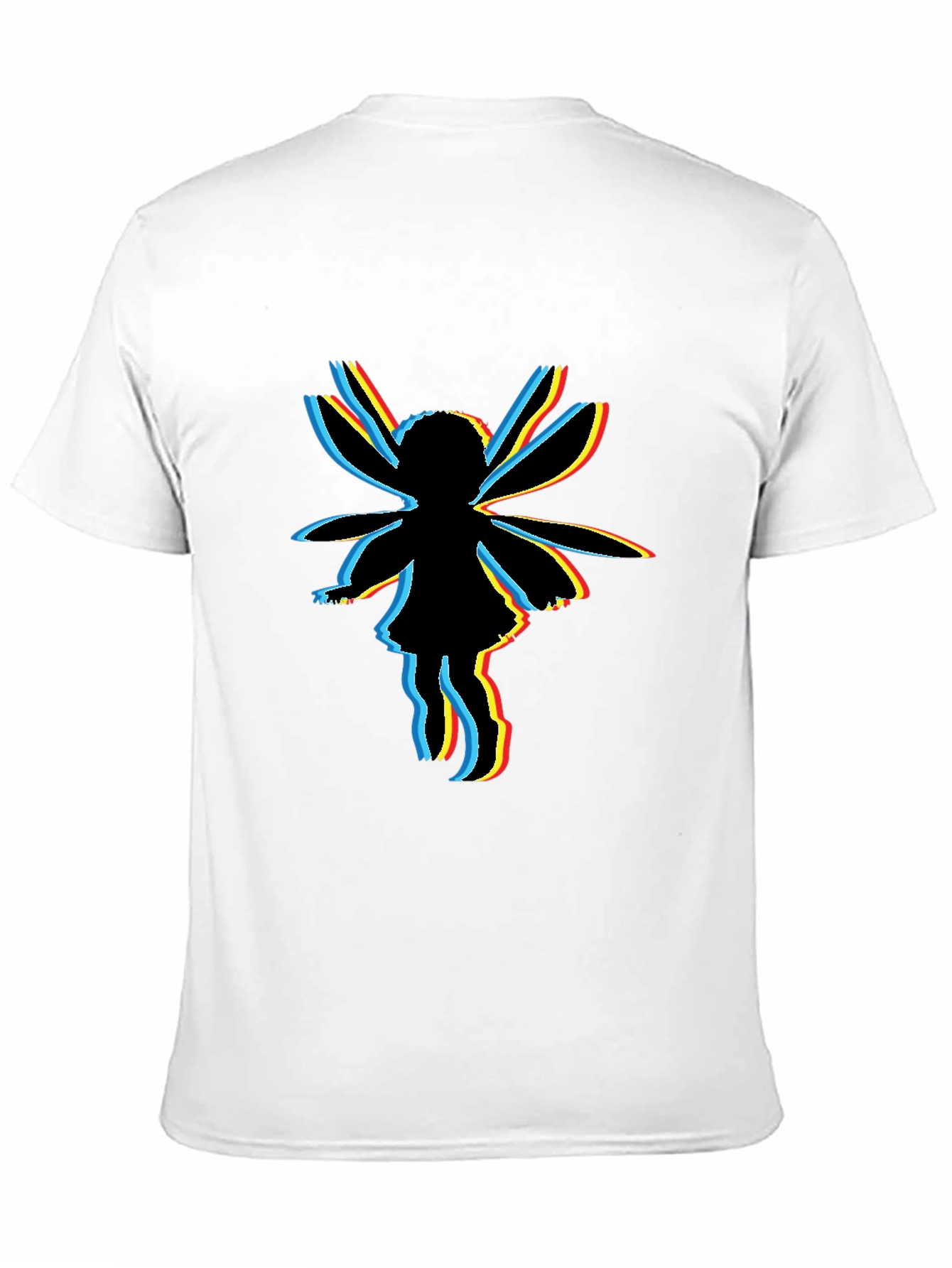 Glitch Fairy Graphic Tee - Unique Black T-Shirt