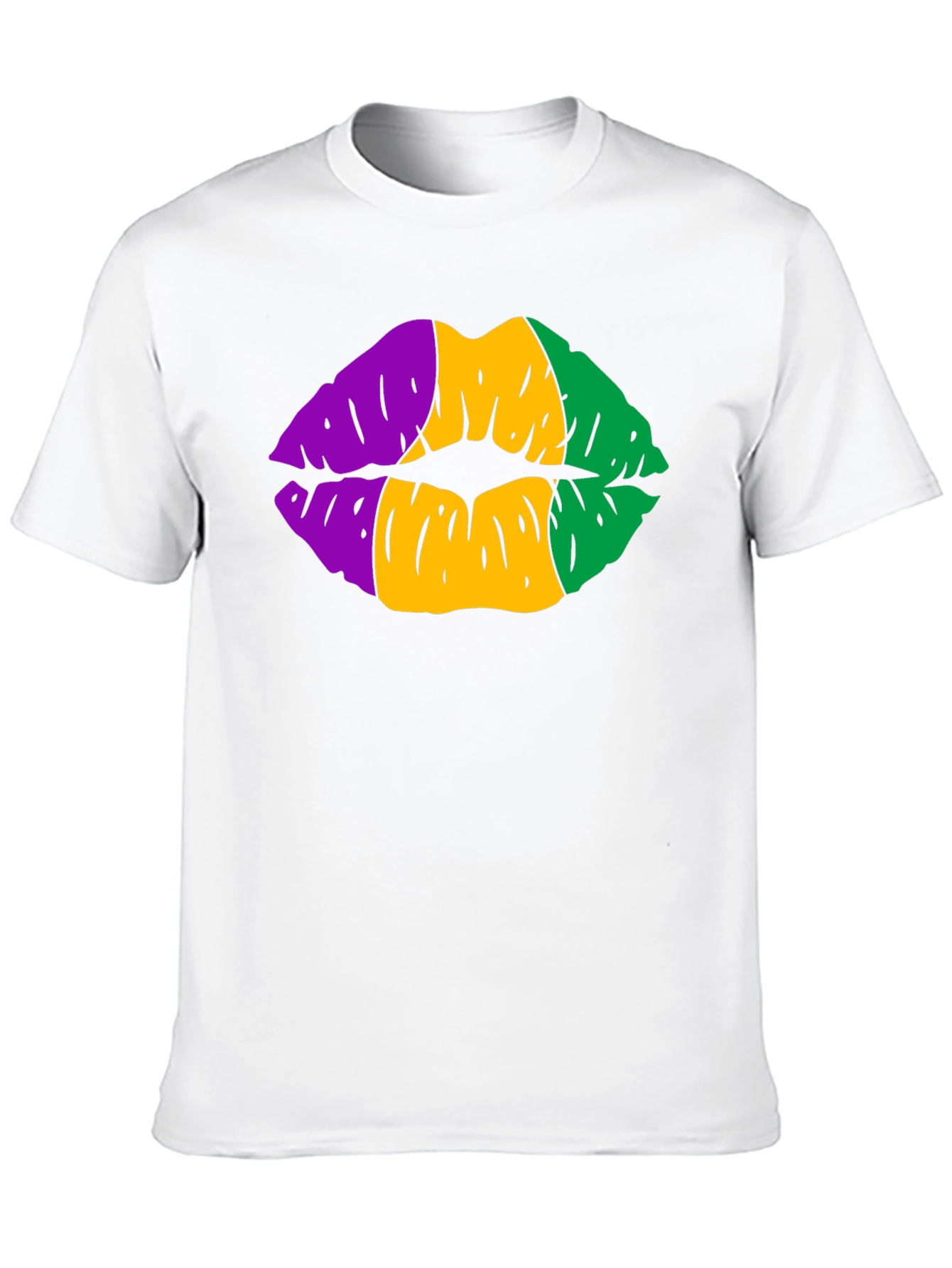 Mardi Gras Lips Graphic T-Shirt