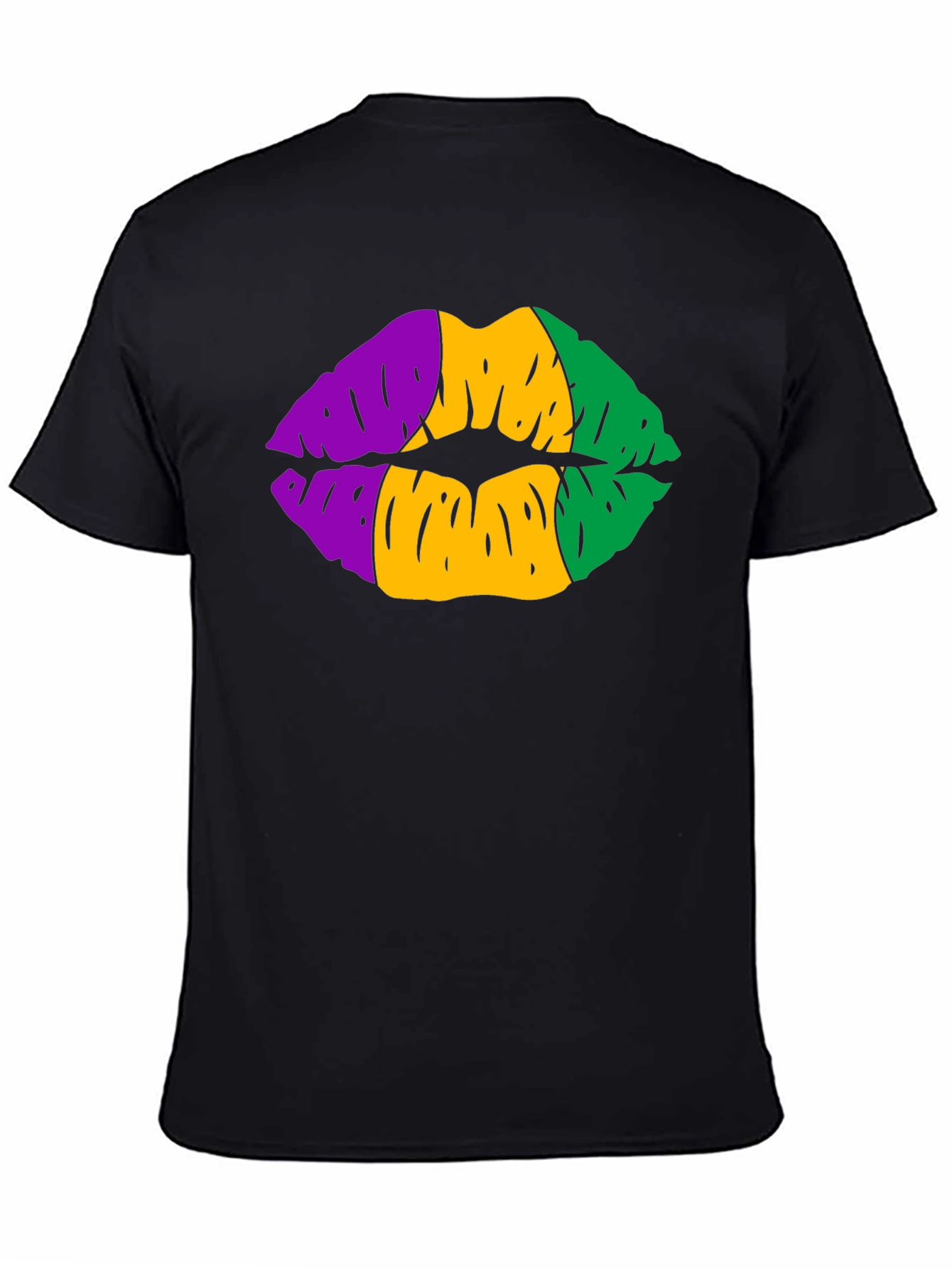 Mardi Gras Lips Graphic T-Shirt