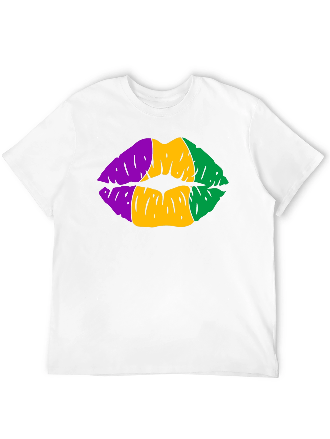 Mardi Gras Lips Graphic T-Shirt