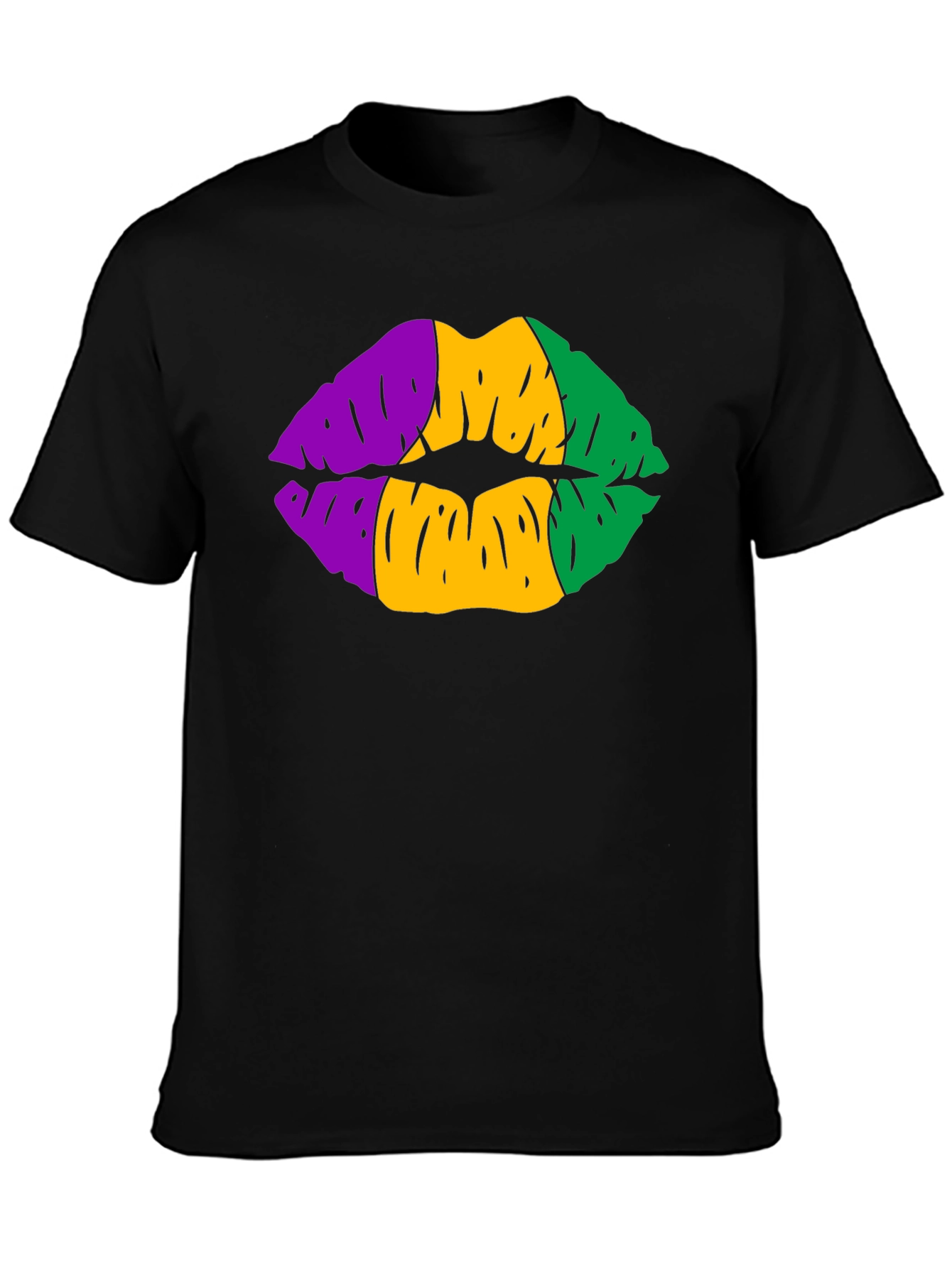 Mardi Gras Lips Graphic T-Shirt
