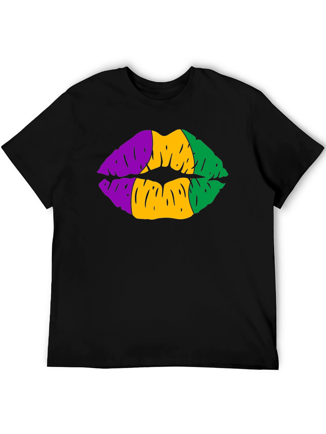 Mardi Gras Lips Graphic T-Shirt