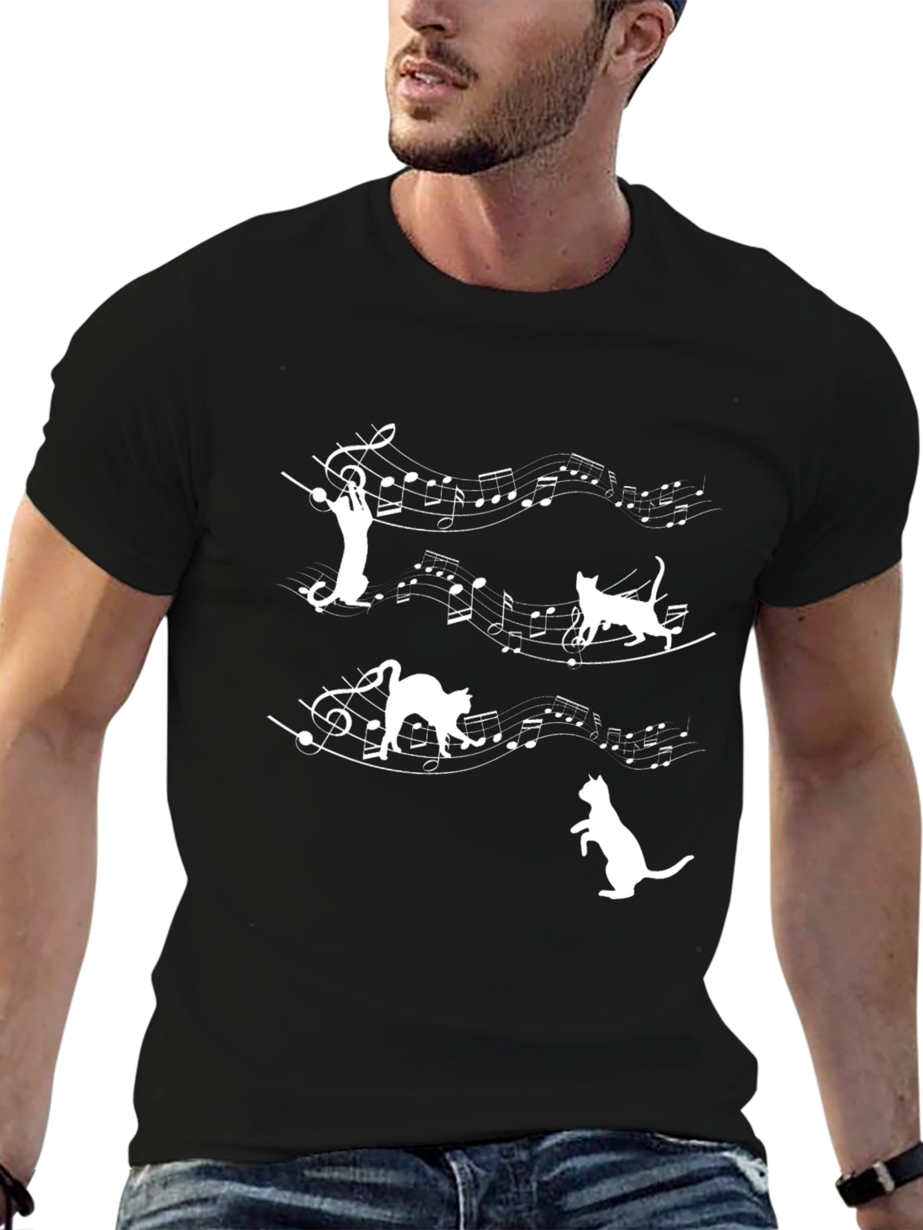 Musical Cats Graphic T-Shirt