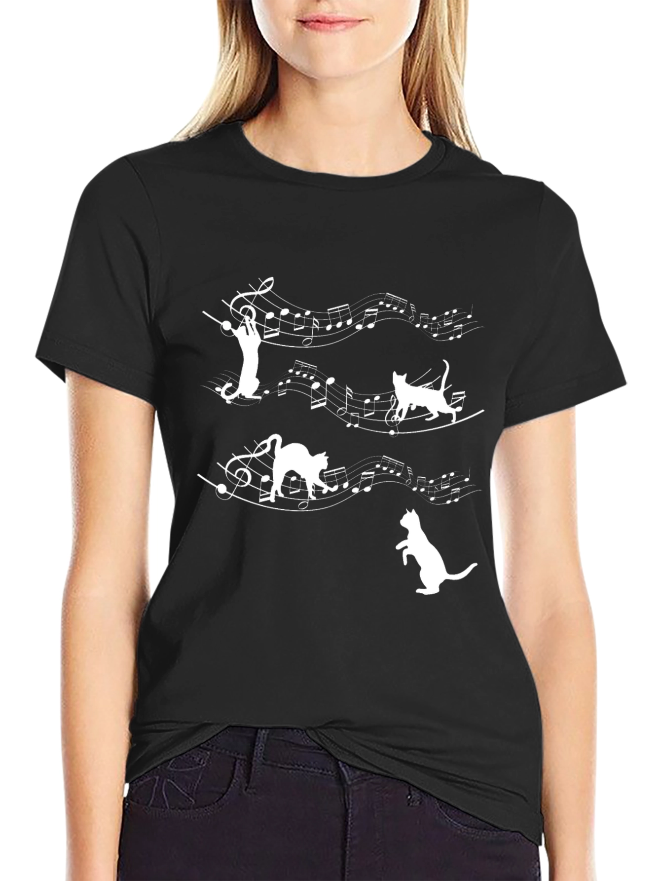 Musical Cats Graphic T-Shirt