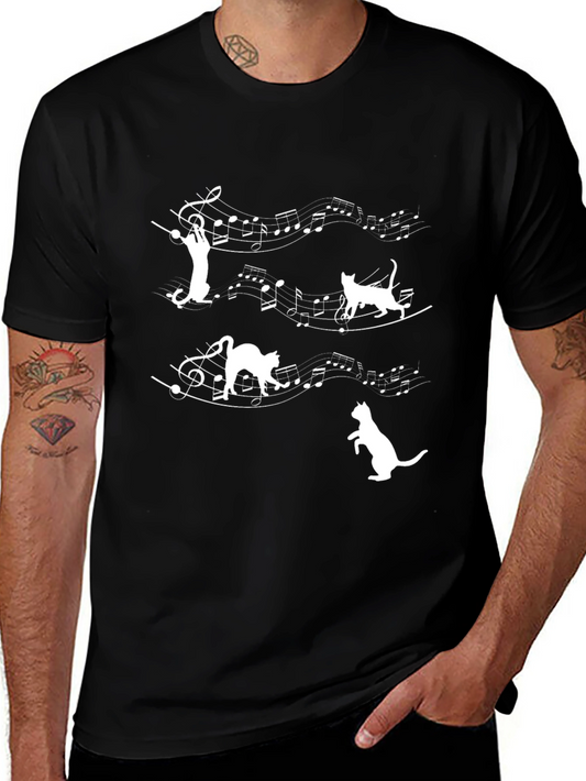 Musical Cats Graphic T-Shirt