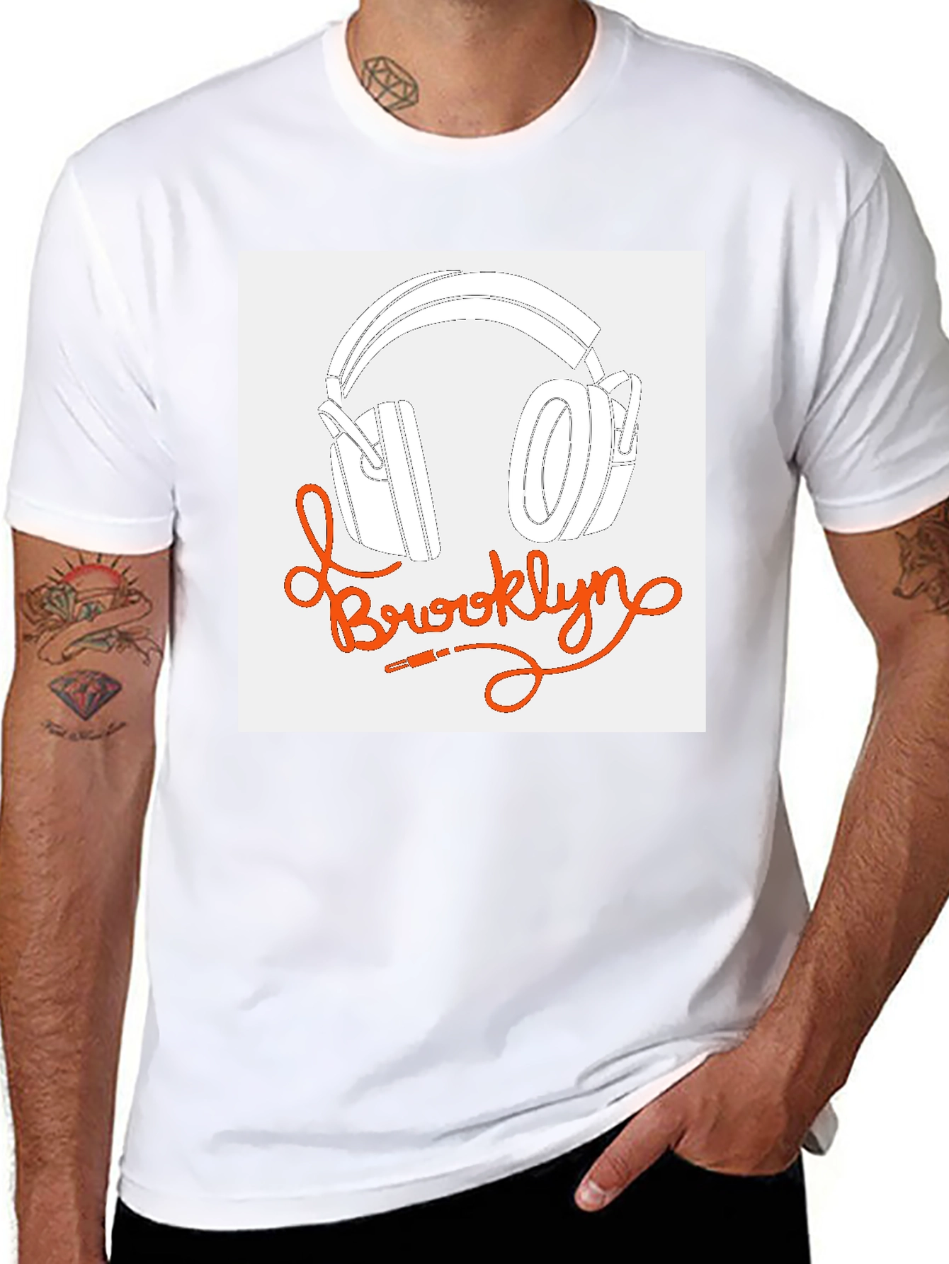 Brooklyn Headphones Graphic Tee - Stylish Music Lover Shirt