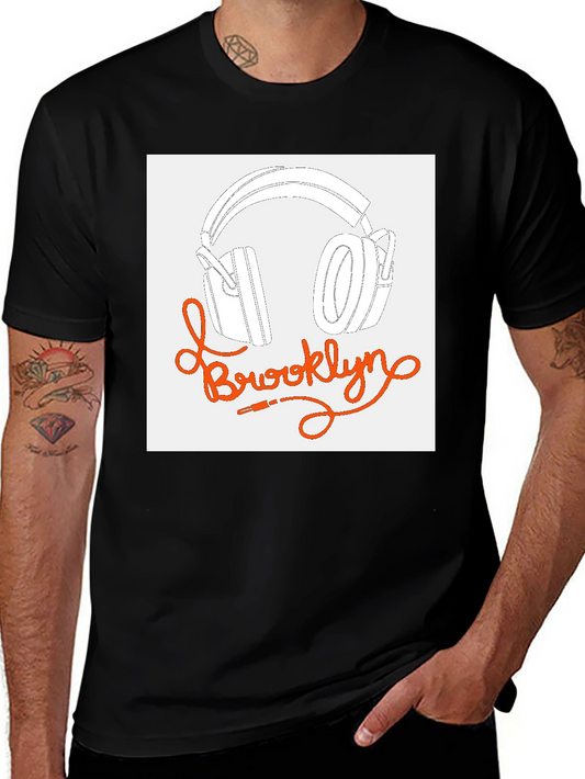 Brooklyn Headphones Graphic Tee - Stylish Music Lover Shirt