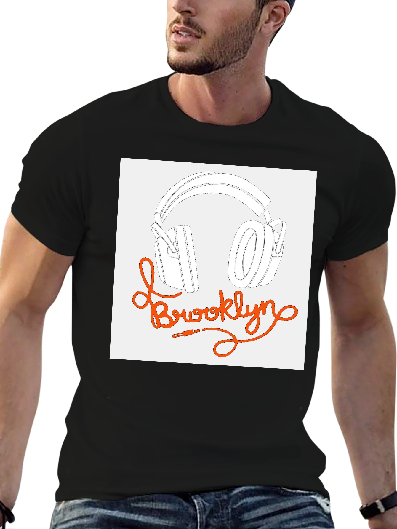 Brooklyn Headphones Graphic Tee - Stylish Music Lover Shirt