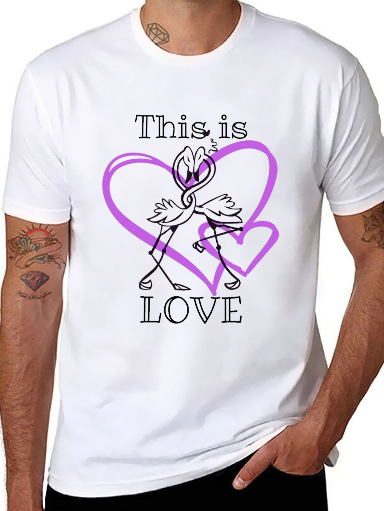 This is Love Graphic Tee - Stylish Heart Design