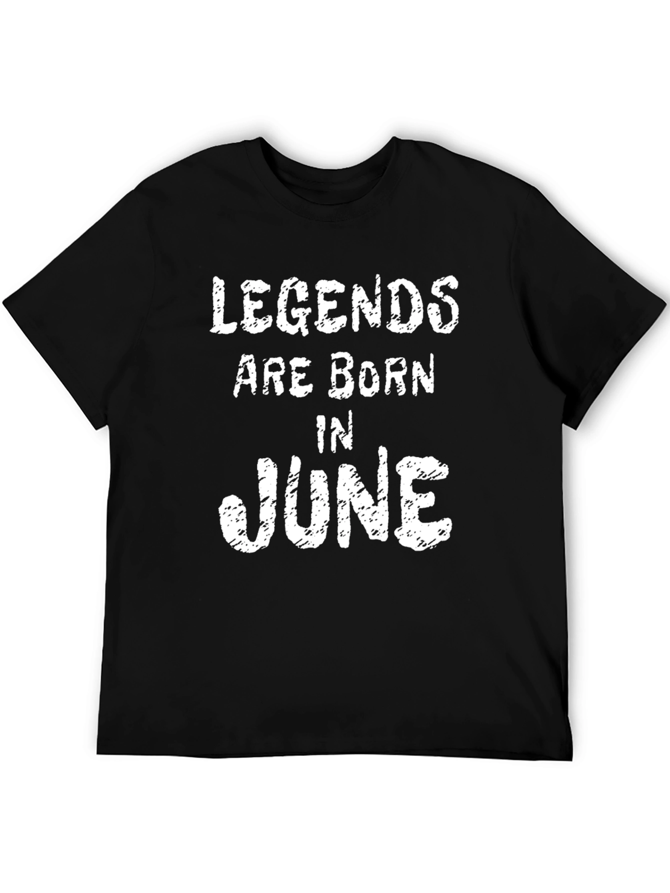 Legends Are Born in June Black T-Shirt