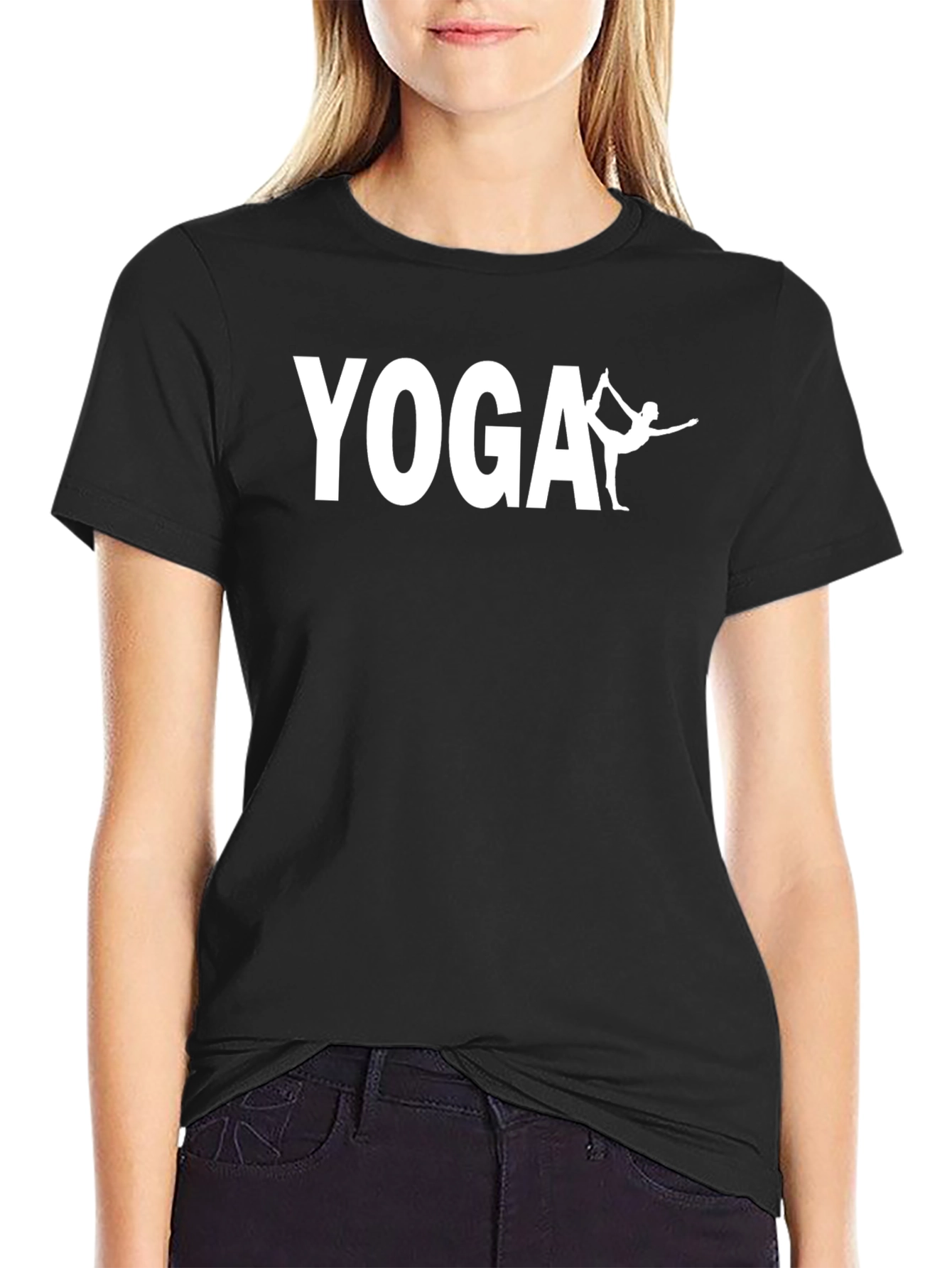 Yoga Pose Black T-Shirt