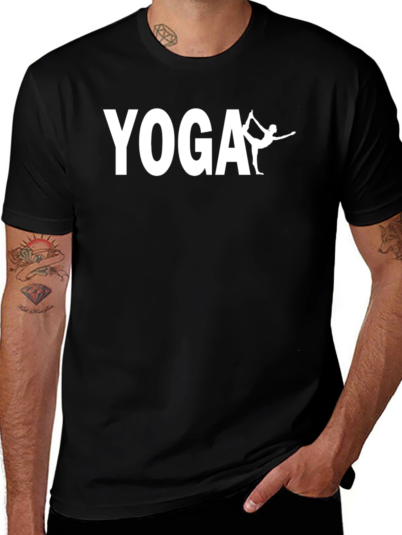 Yoga Pose Black T-Shirt