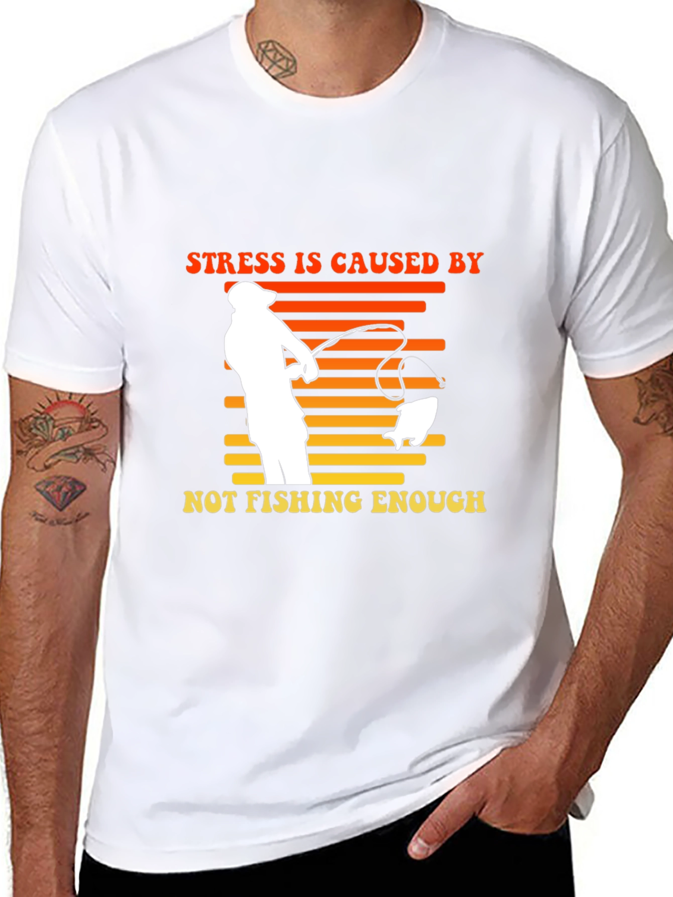 Stress Fishing T-Shirt | Fishermans Gift
