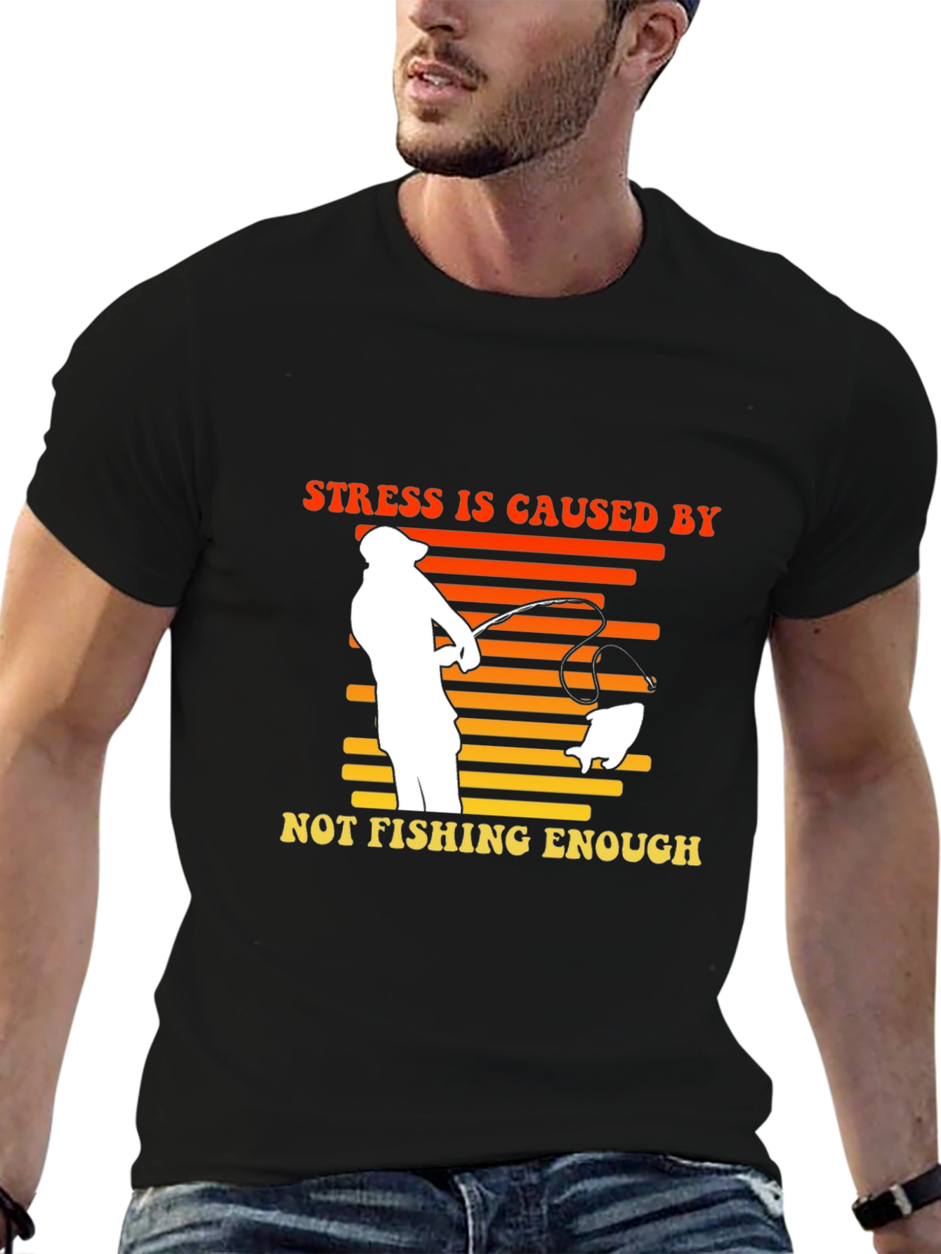 Stress Fishing T-Shirt | Fishermans Gift