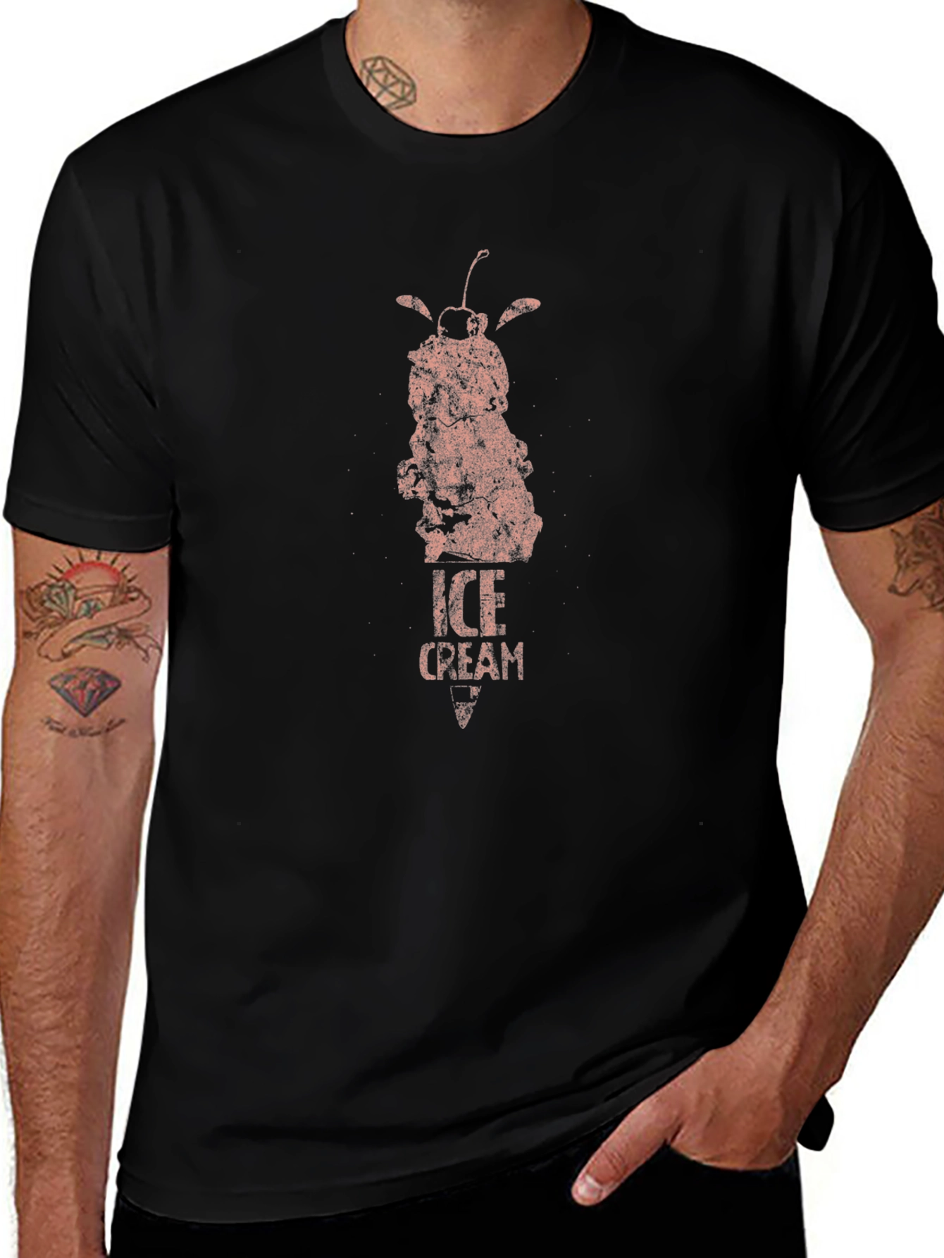 Ice Cream Graphic Tee - Unique Retro Design