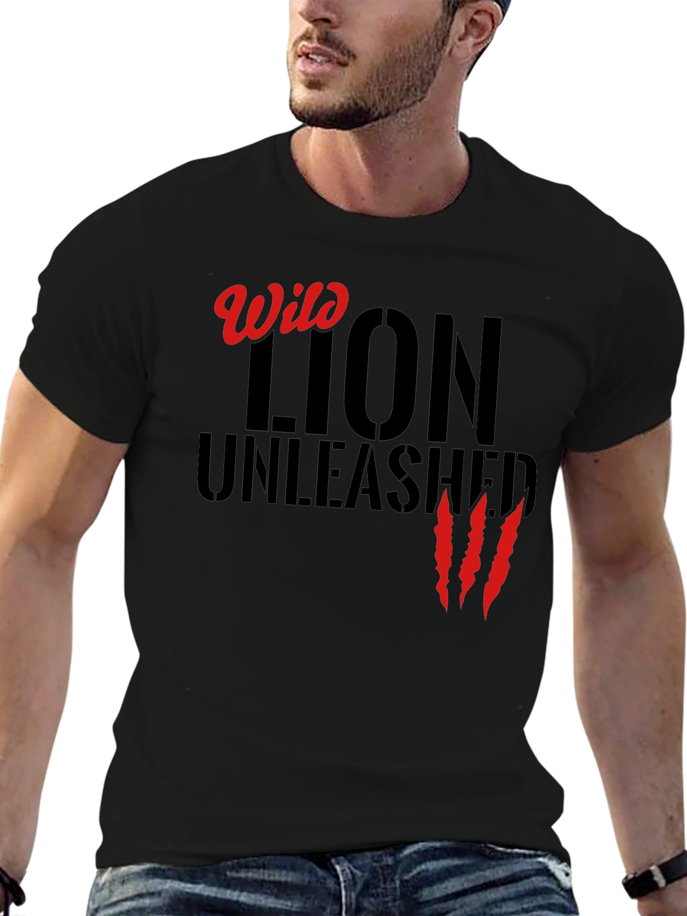 Wild Lion Unleashed Graphic Tee