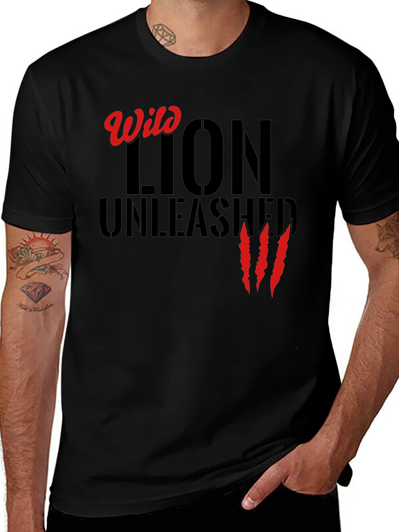 Wild Lion Unleashed Graphic Tee