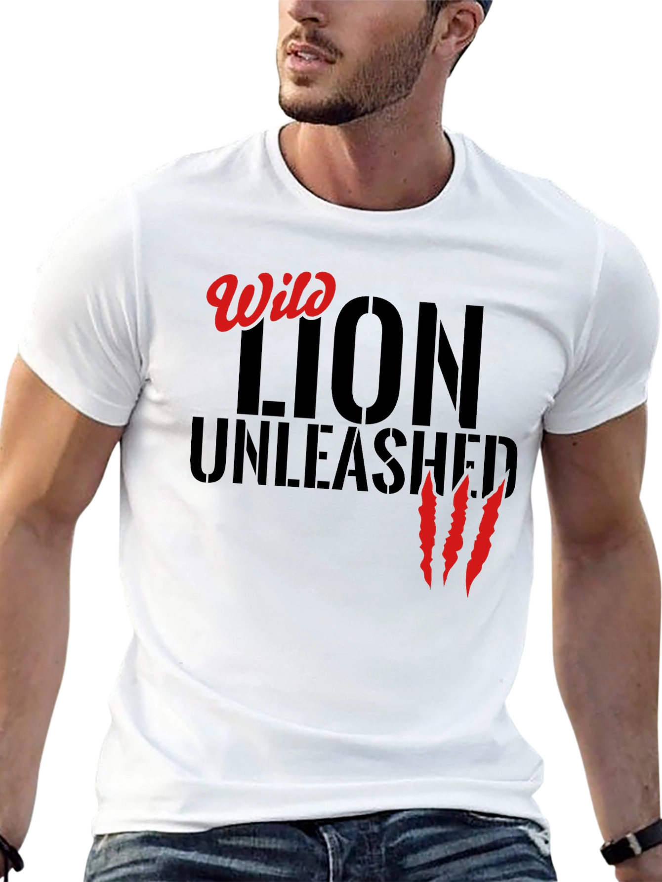 Wild Lion Unleashed Graphic Tee