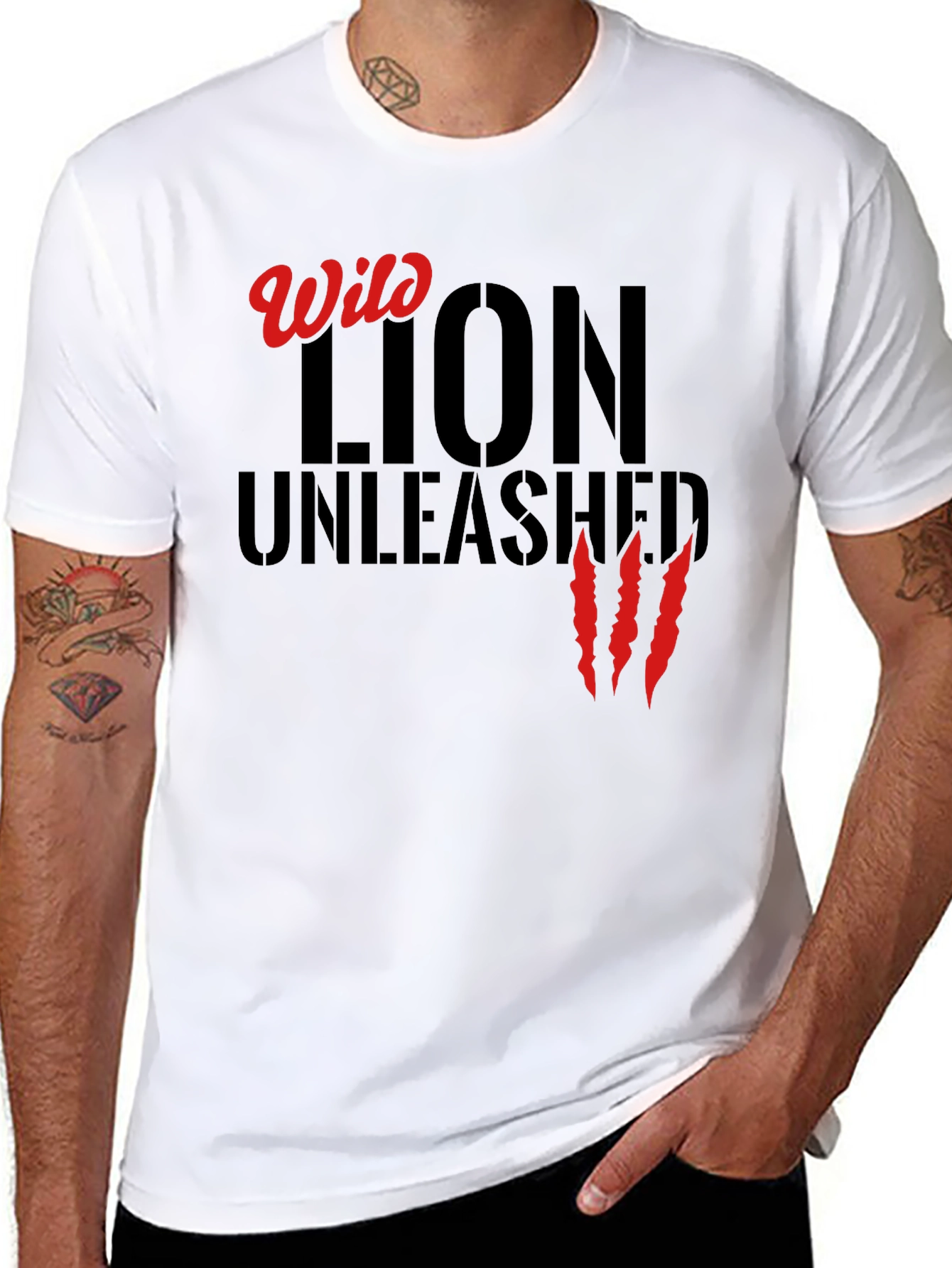 Wild Lion Unleashed Graphic Tee