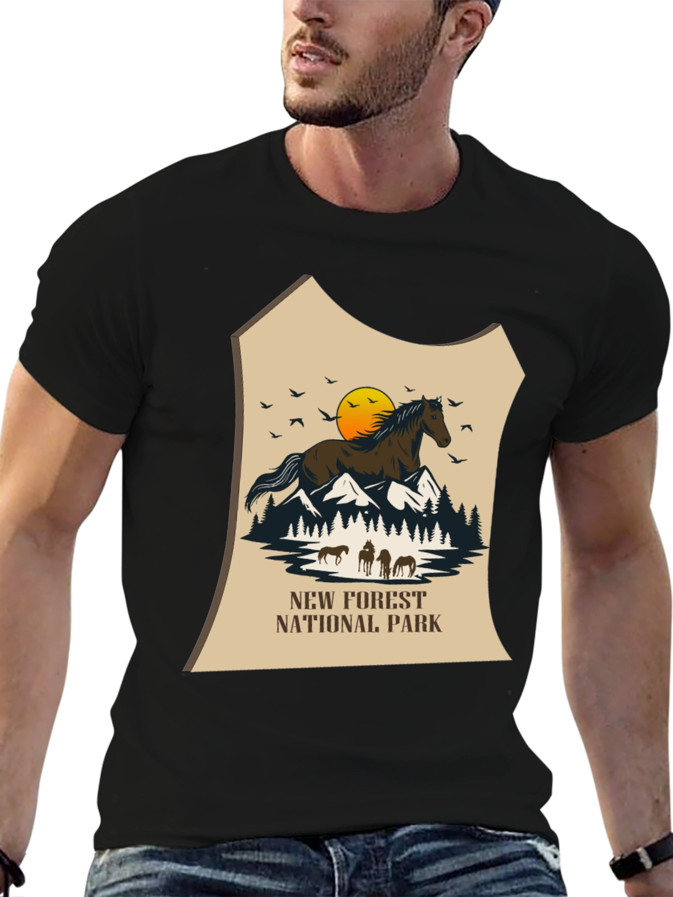 New Forest National Park Horse Graphic Tee