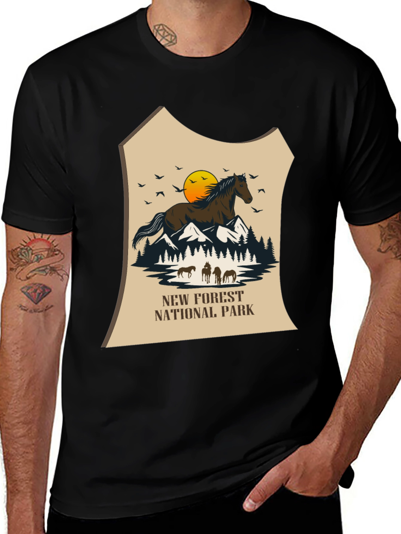 New Forest National Park Horse Graphic Tee