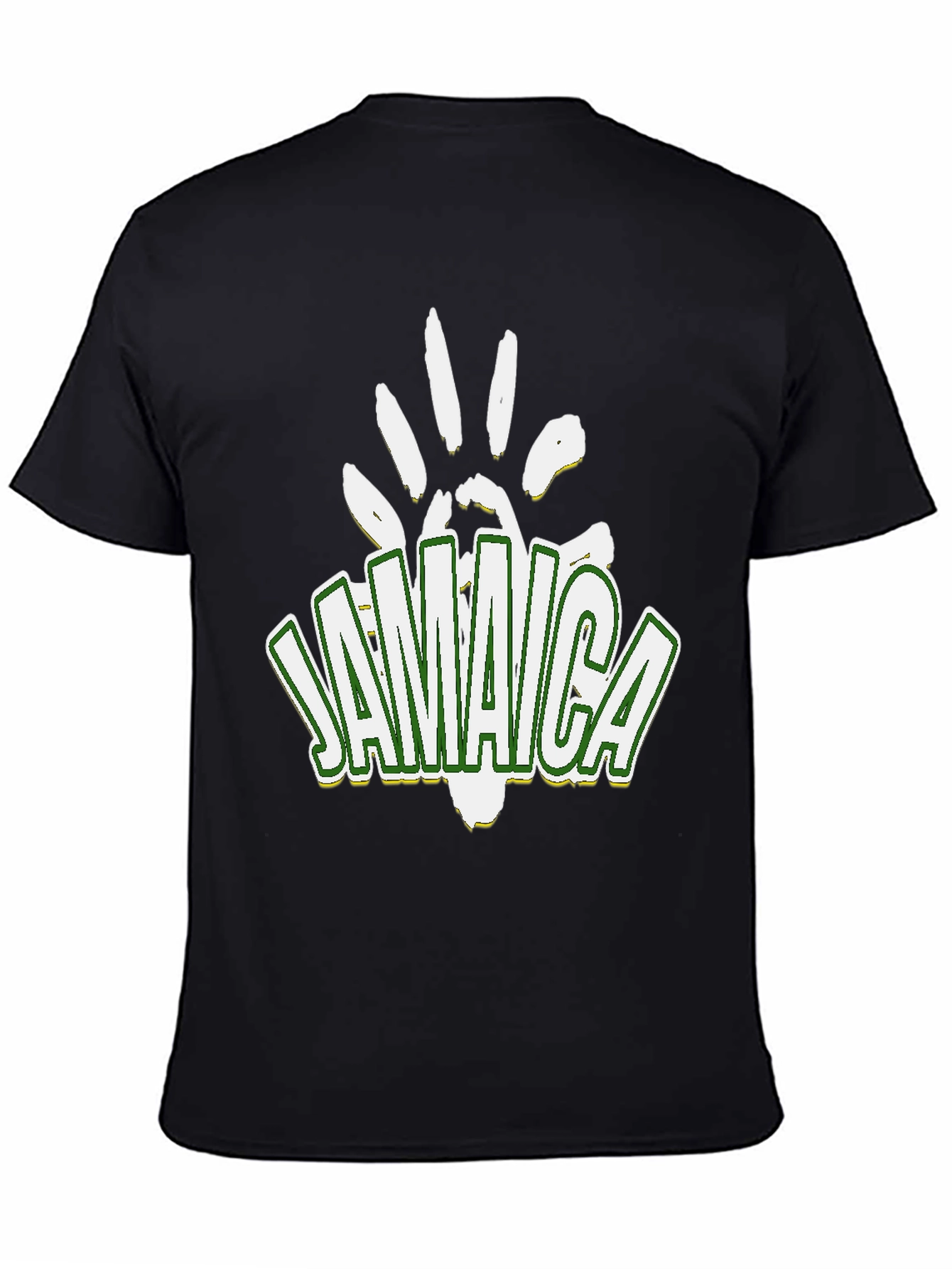 Jamaica Handprint Graphic Black T-Shirt