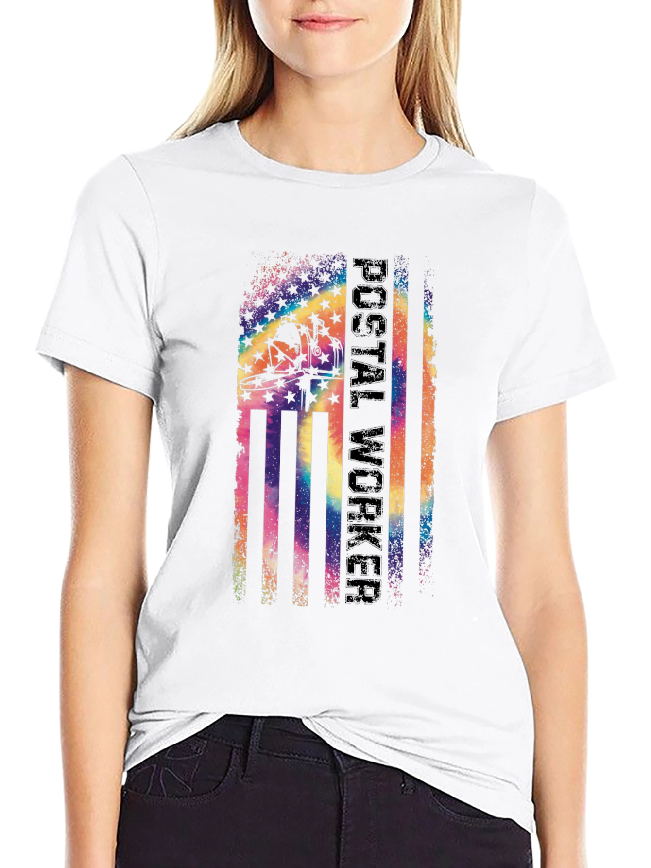 Postal Worker American Flag T-Shirt
