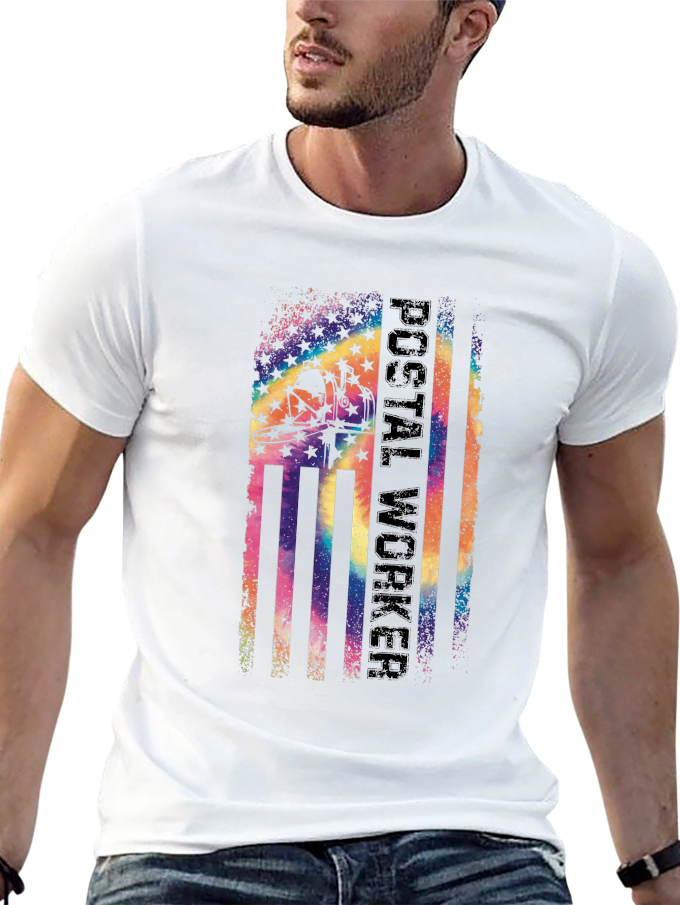 Postal Worker American Flag T-Shirt