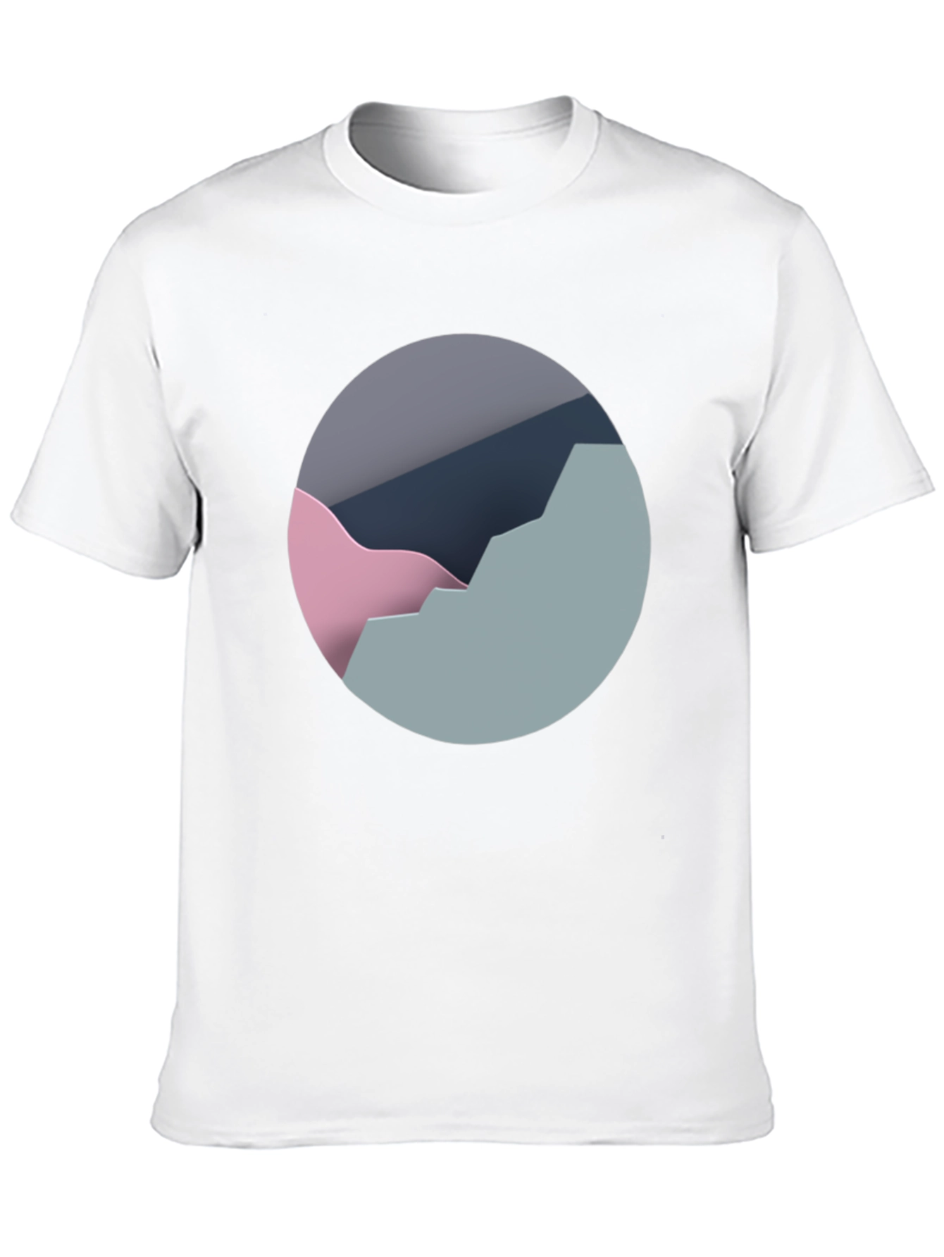 Abstract Mountain Graphic Tee - Modern Black T-Shirt