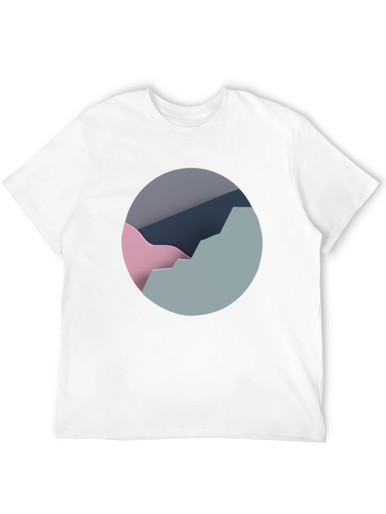 Abstract Mountain Graphic Tee - Modern Black T-Shirt