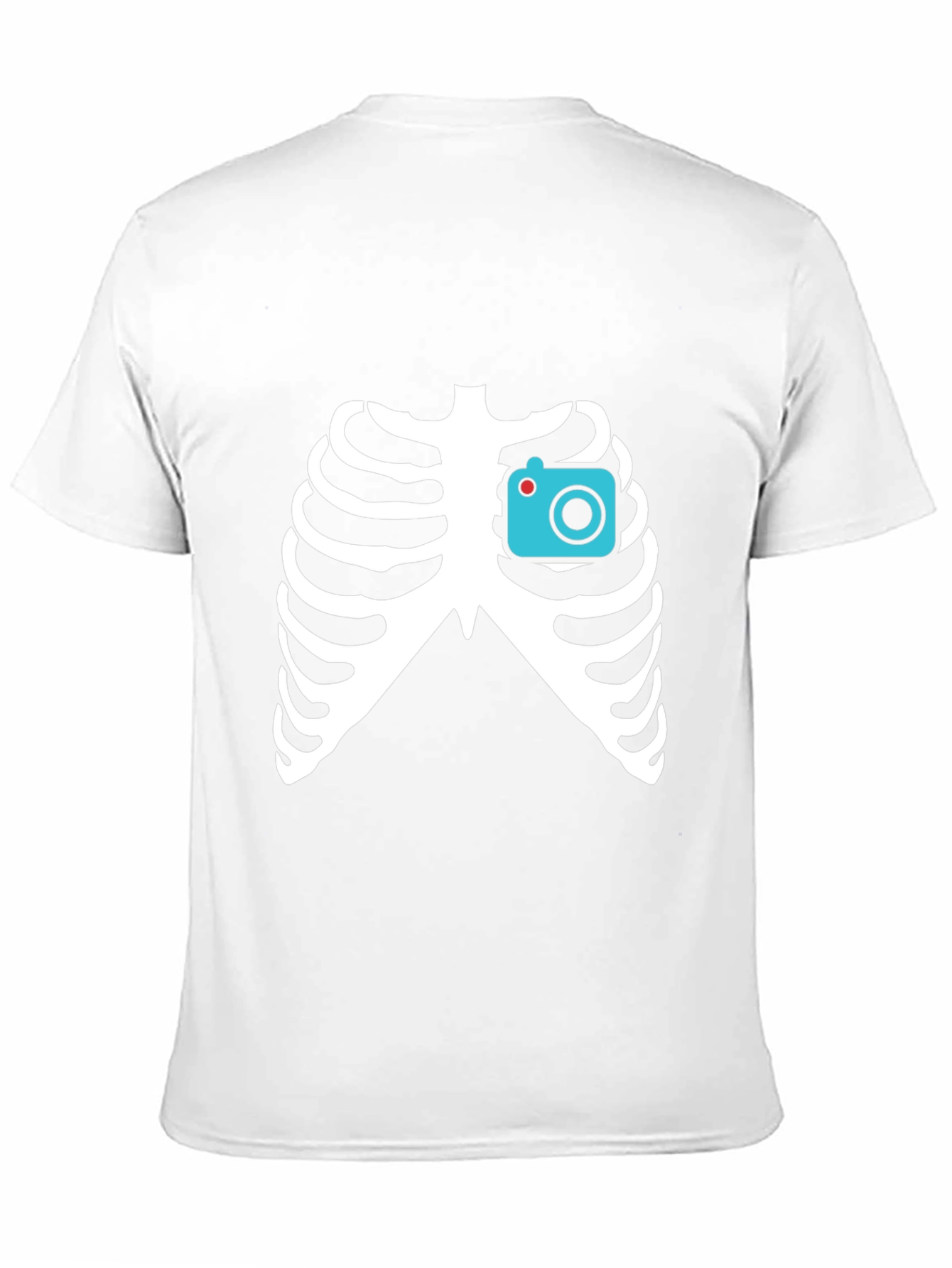 Camera Rib Cage Black Graphic T-Shirt